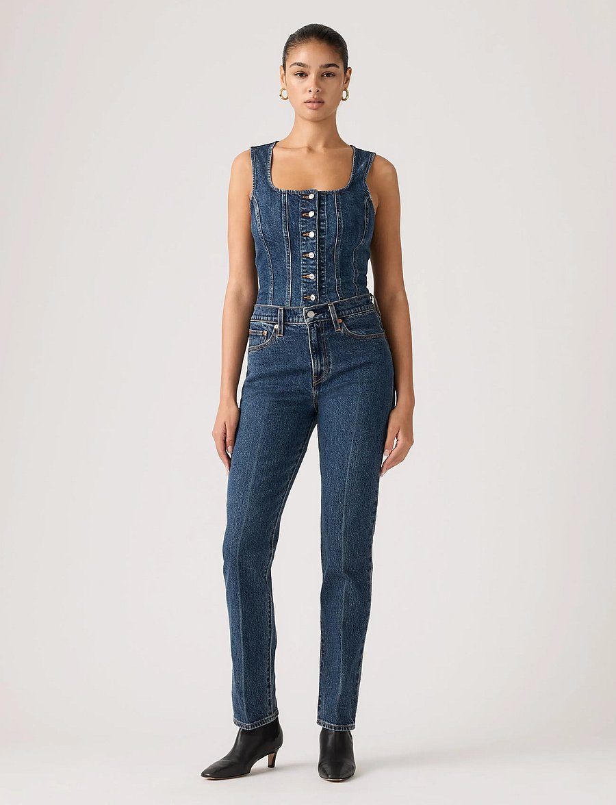 Levi's® - WEDGIE SLIM DESTINY STONE - slim fit jeans - dark indigo - flat finish - 0