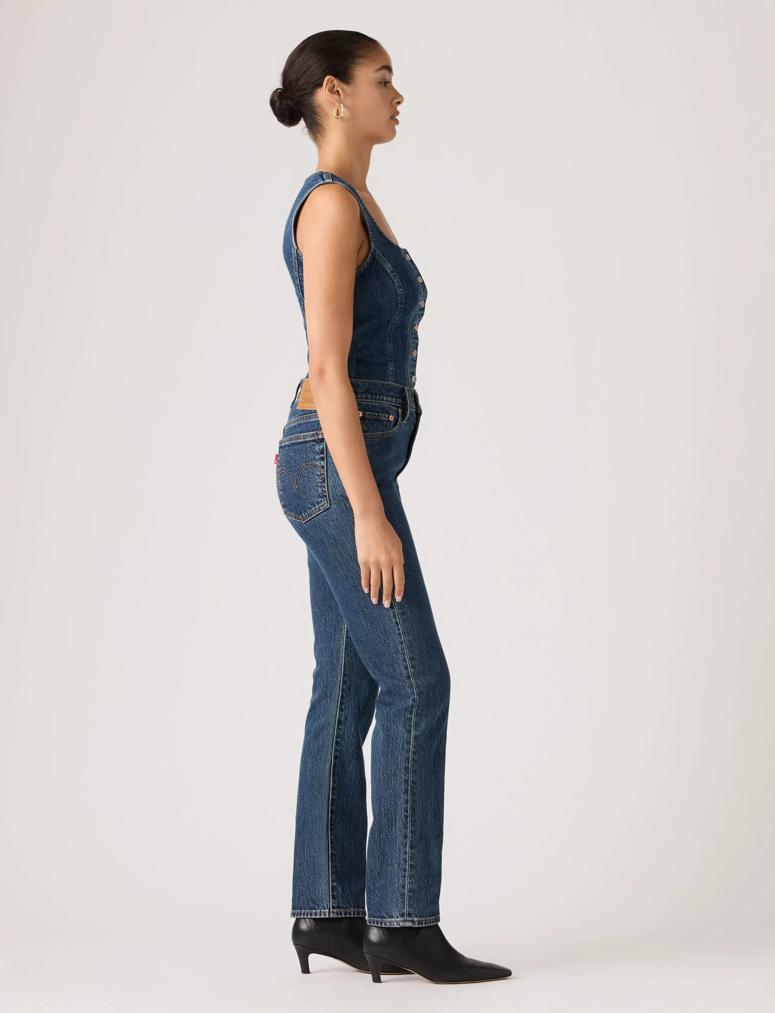 Levi's® - WEDGIE SLIM DESTINY STONE - slim fit jeans - dark indigo - flat finish - 3