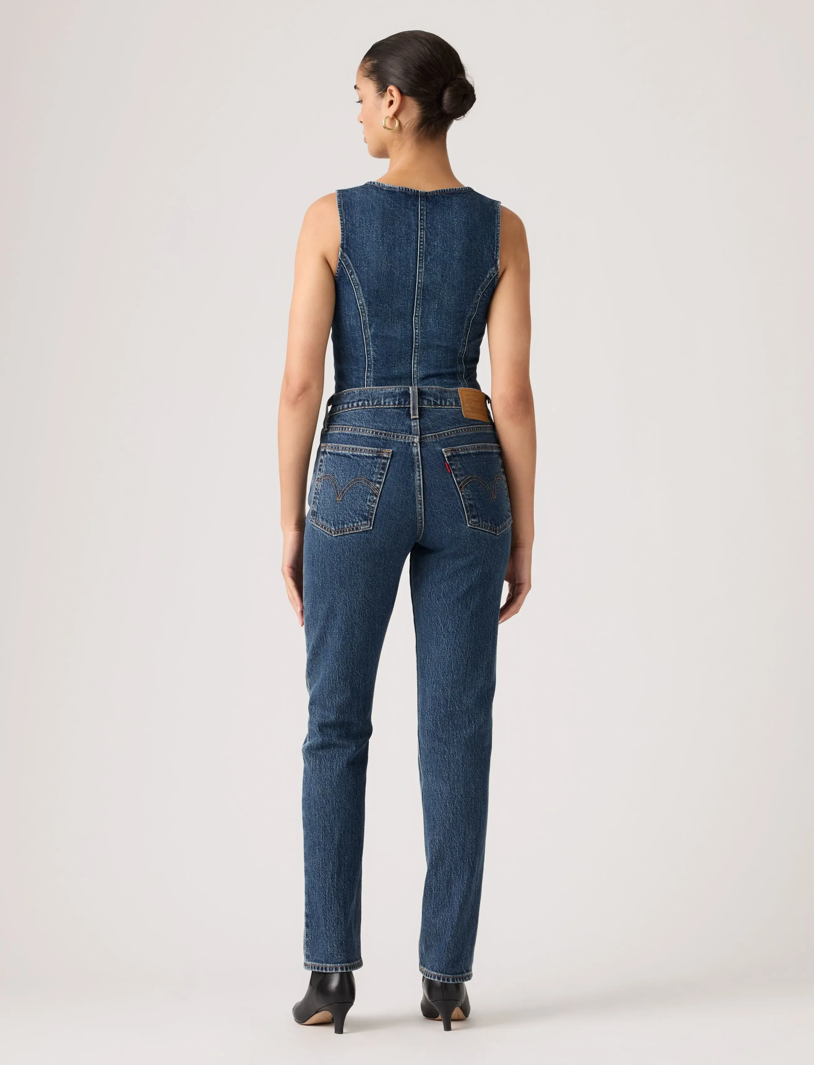 Levi's® - WEDGIE SLIM DESTINY STONE - slim fit jeans - dark indigo - flat finish - 4