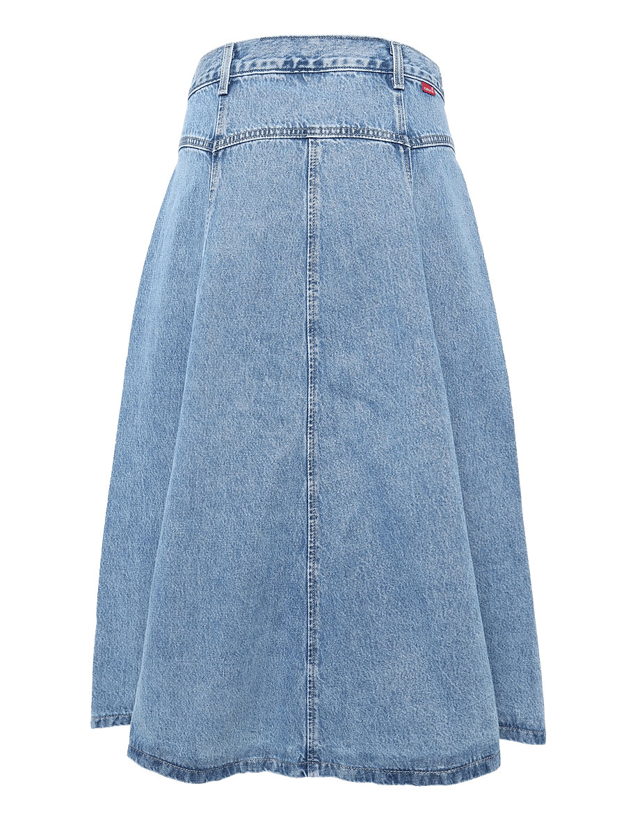 Levi's® - YOKED WESTERN SKIRT INNER ADVE - denimnederdele - med indigo - flat finish - 1