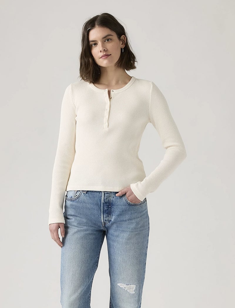 Levi's® - DRY GOODS HENLEY WAFFLE GARDEN - langærmede toppe - neutrals - 0