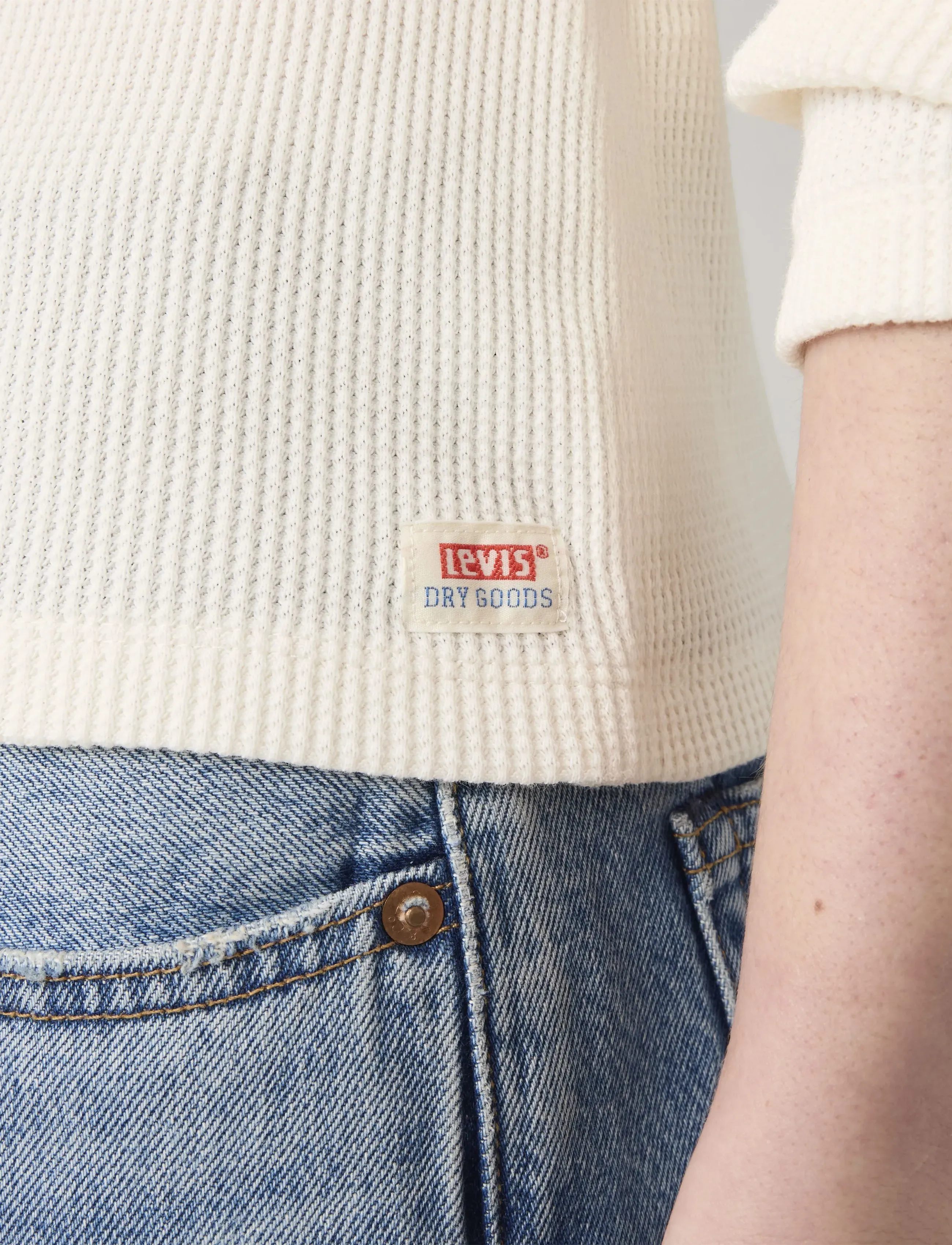Levi's® - DRY GOODS HENLEY WAFFLE GARDEN - neutrals - 5
