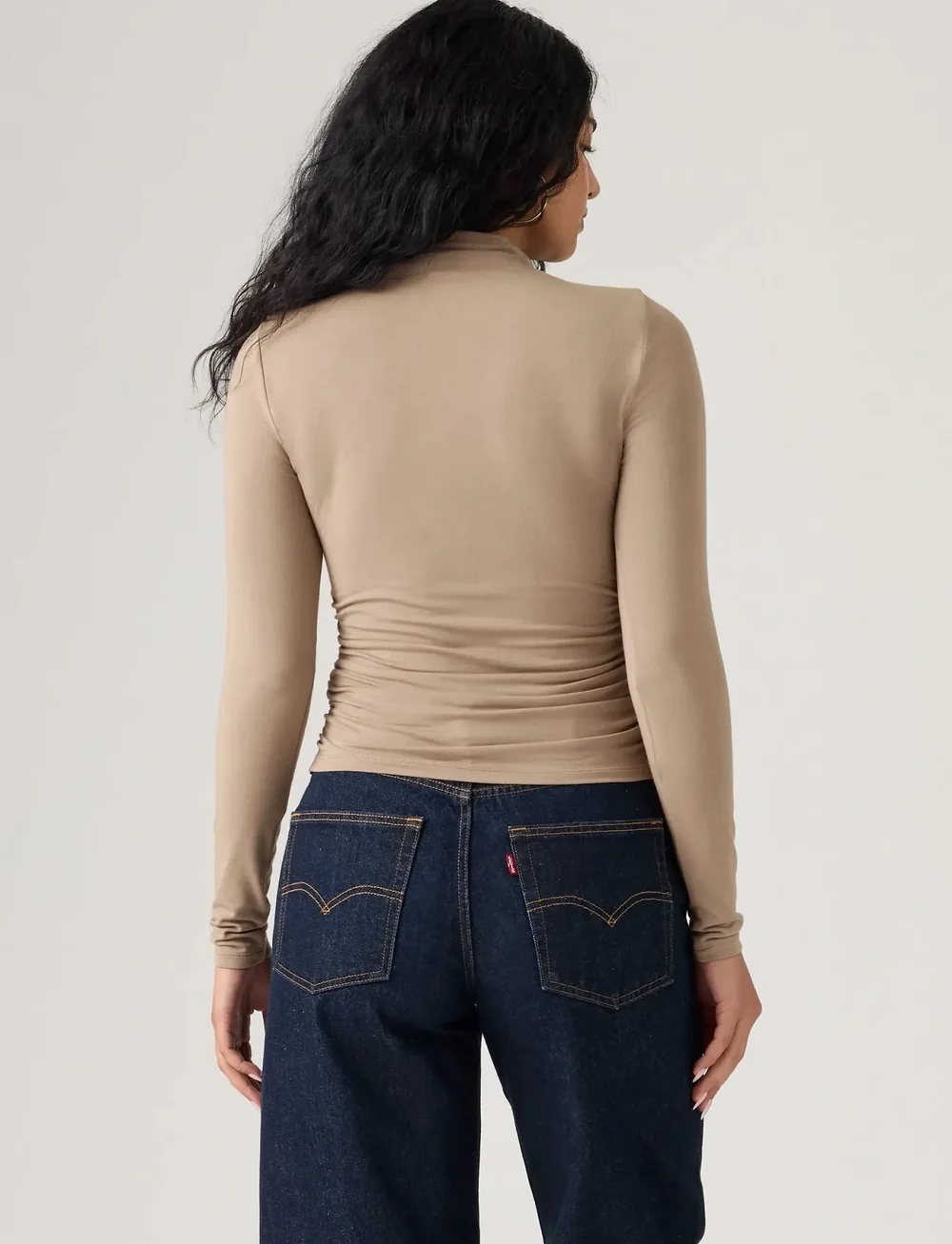 Levi's® - NINA TOP TAUPE GRAY - rullekraver - neutrals - 3