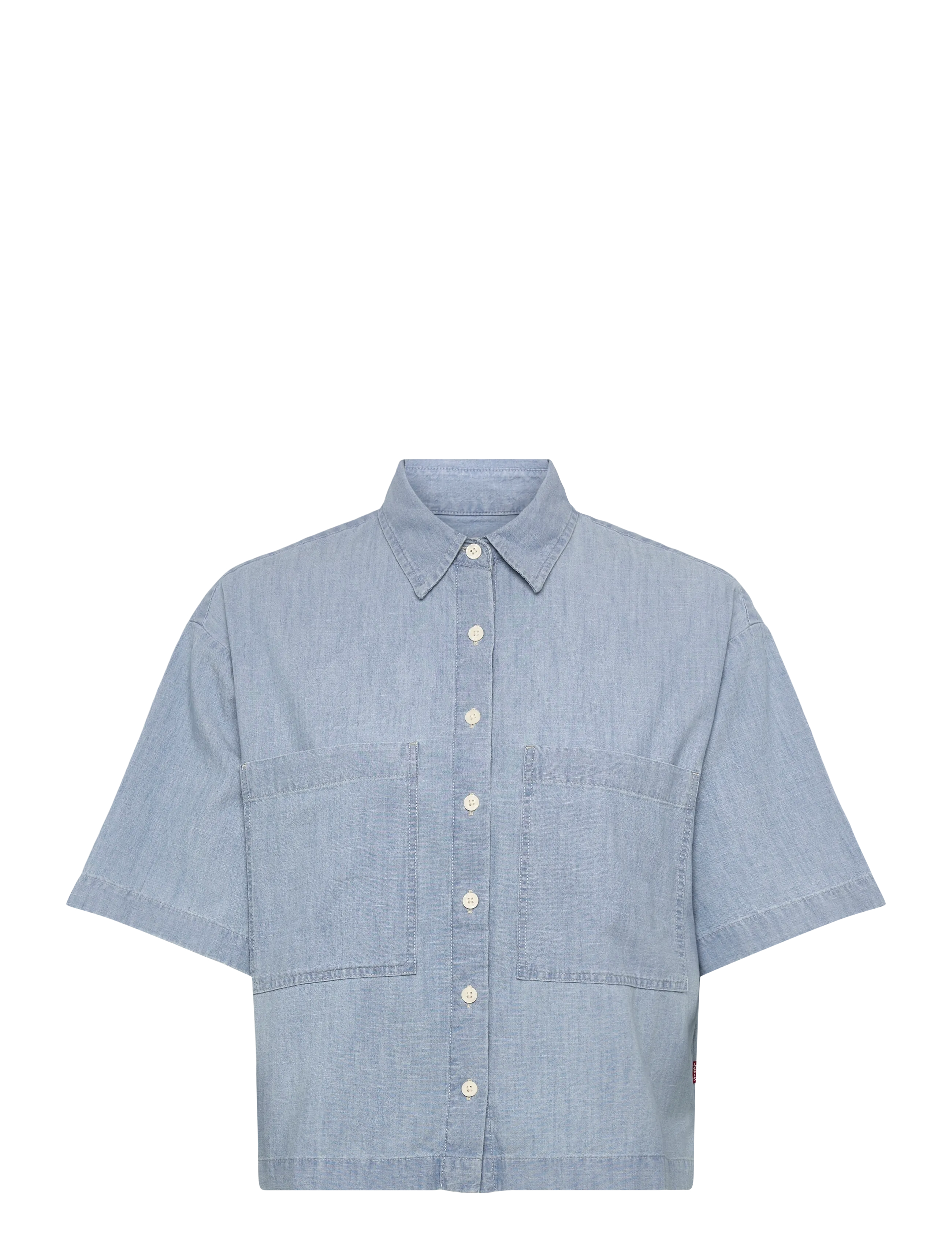 LEVI'S Harlie Ss Cropped Shirt Brass Blau - S - Damen