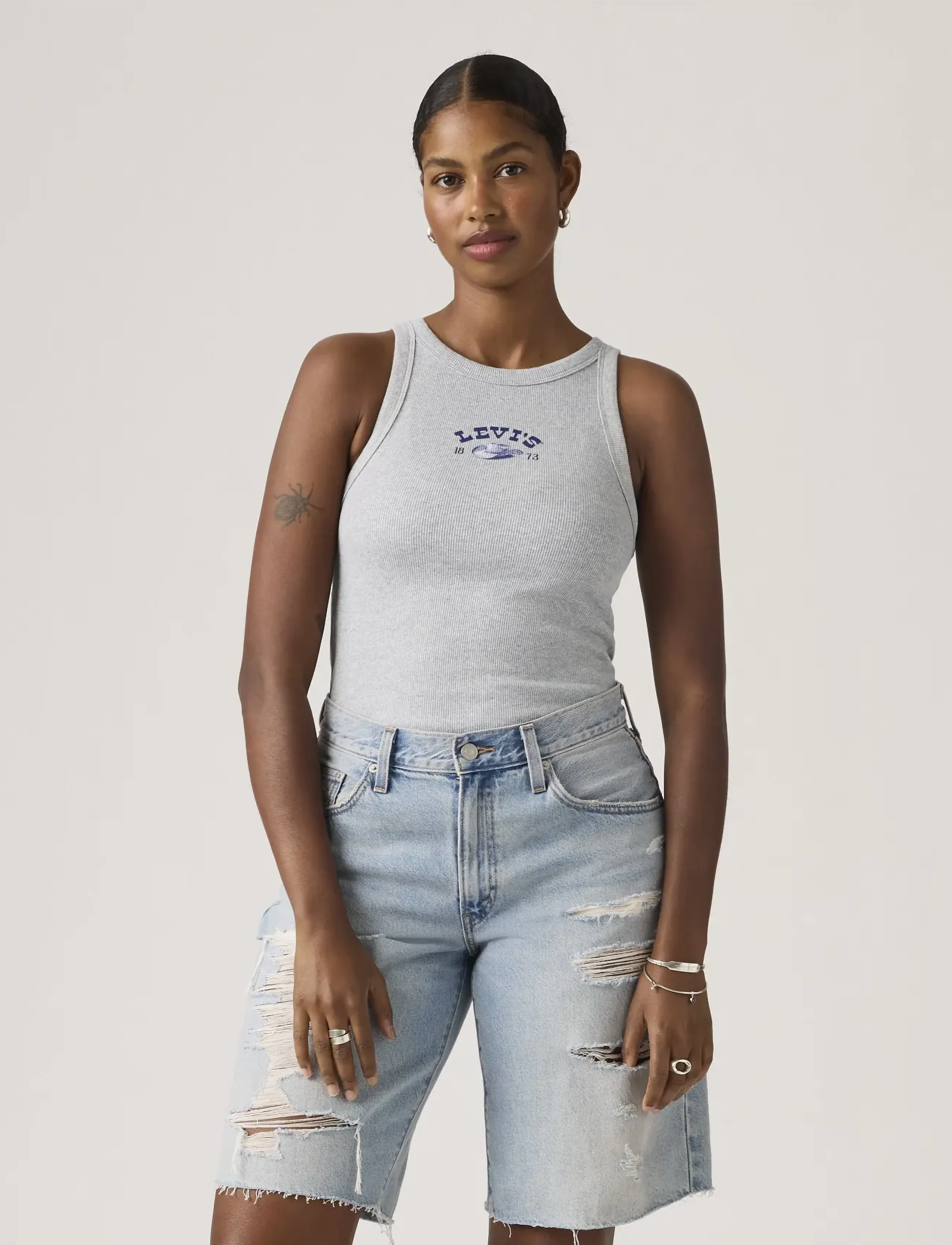 Levi's® - GR ESSENTIAL RACER TANK LEVIS - Ärmellose tops - greys - 5