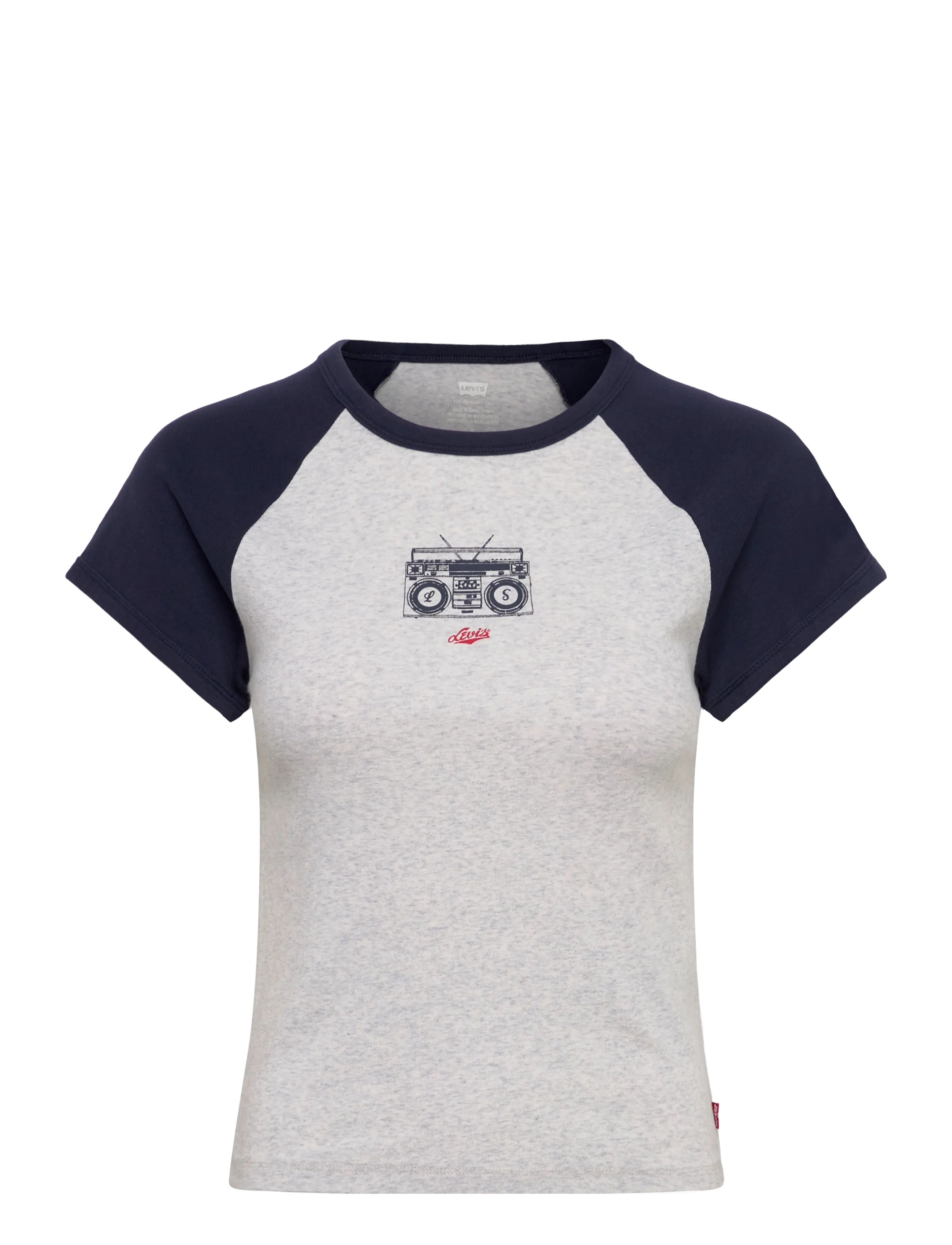 Levi's® GR RILEY RAGLAN TEE SOUND ON O - Tøj - GREYS / grey