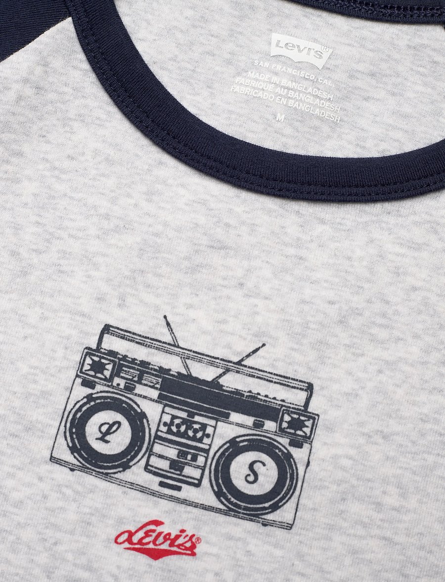 Levi's® - GR RILEY RAGLAN TEE SOUND ON O - t-shirts - greys - 5