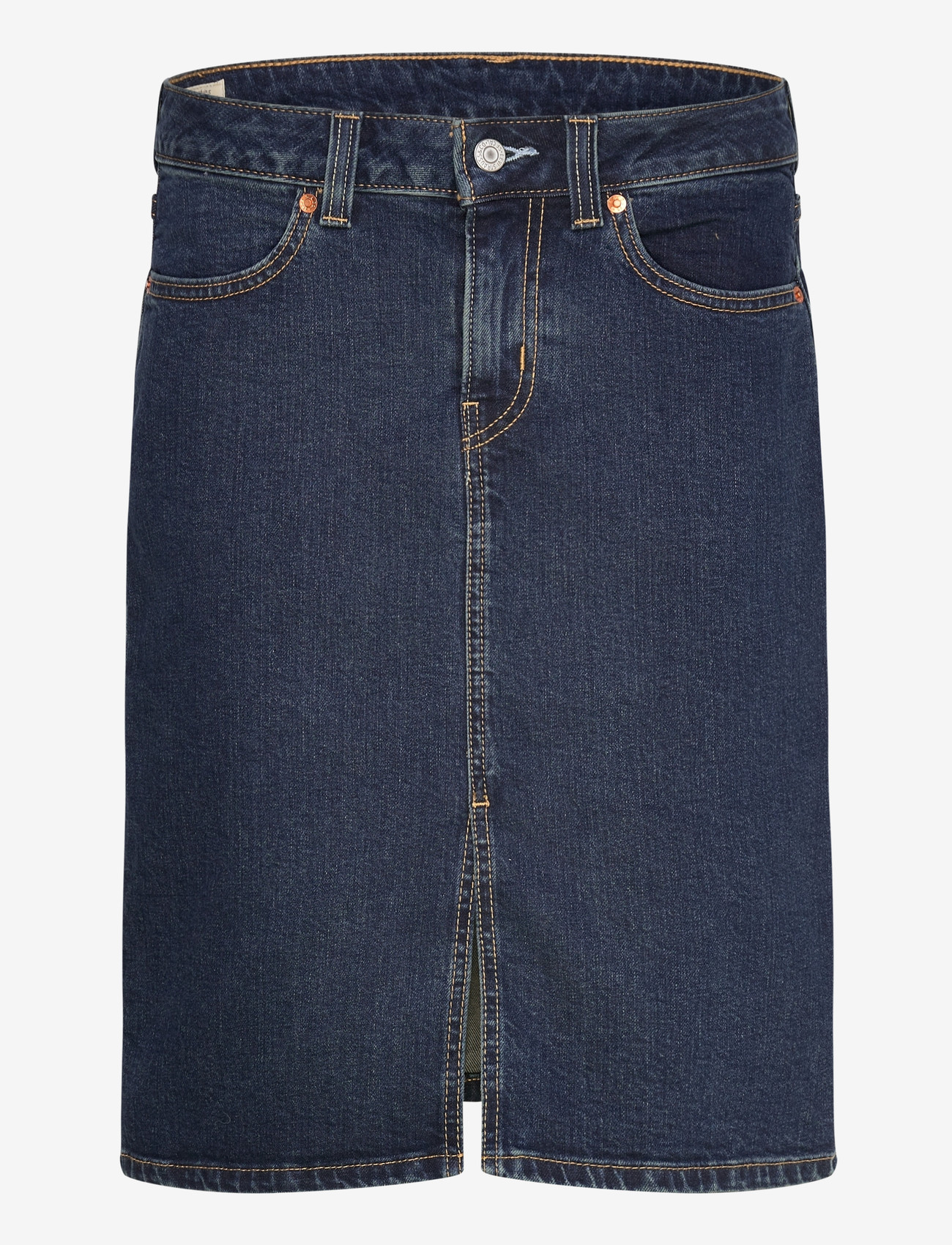 Levi's® - LOW MIDI SKIRT LONGER DAYS NO - denimnederdele - med indigo - worn in - 1