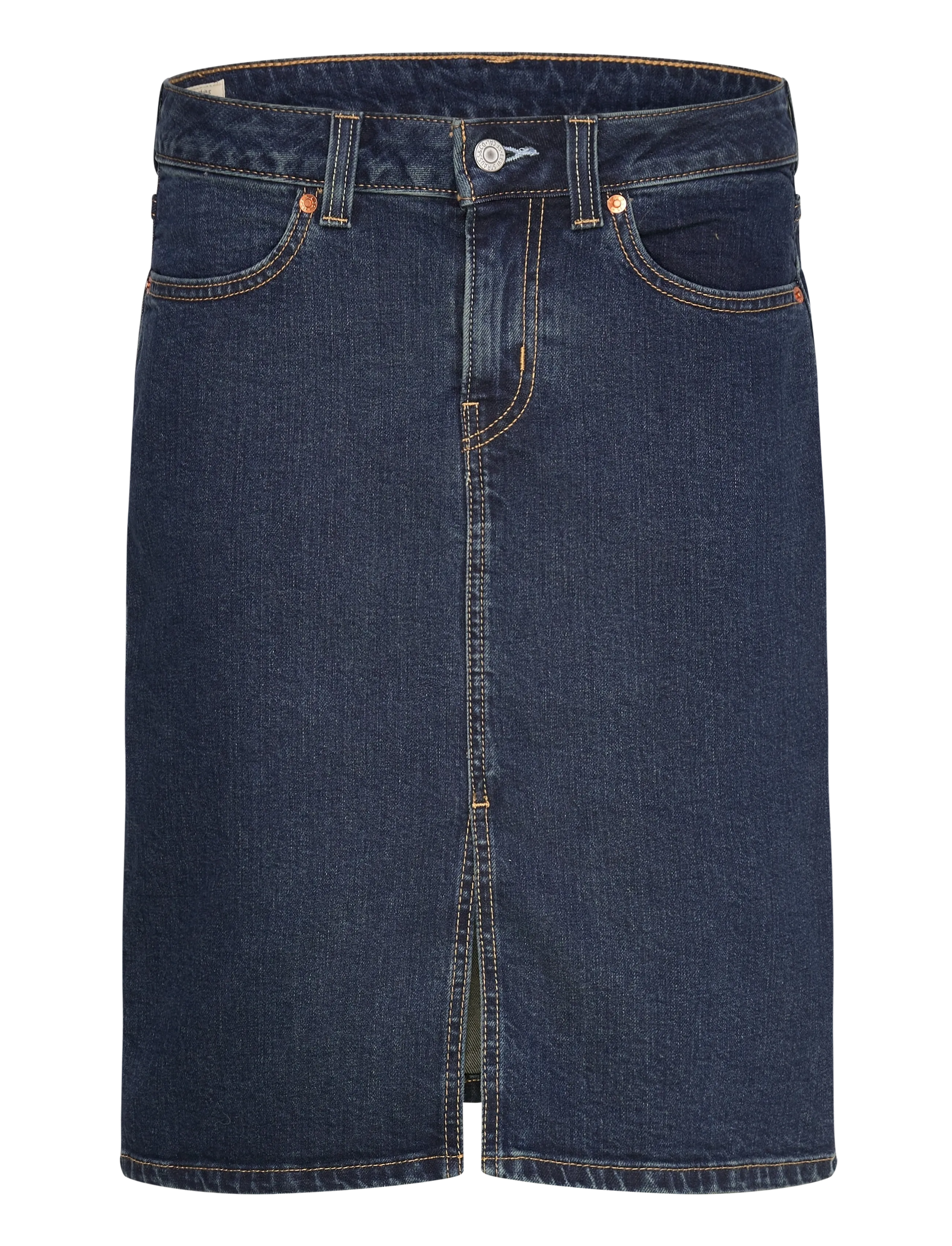 Levi's® LOW MIDI SKIRT LONGER DAYS NO - Transitional Layering - MED INDIGO - WORN IN / navy