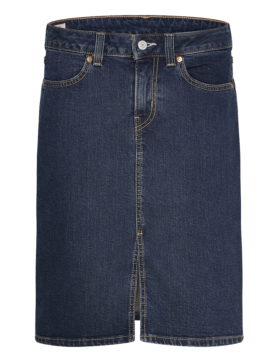 Levi's® - LOW MIDI SKIRT LONGER DAYS NO - teksaseelikud - med indigo - worn in - 1