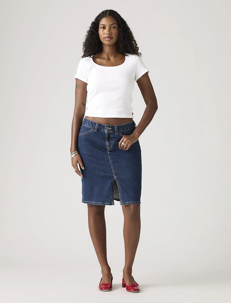 Levi's® - LOW MIDI SKIRT LONGER DAYS NO - denimnederdele - med indigo - worn in - 0