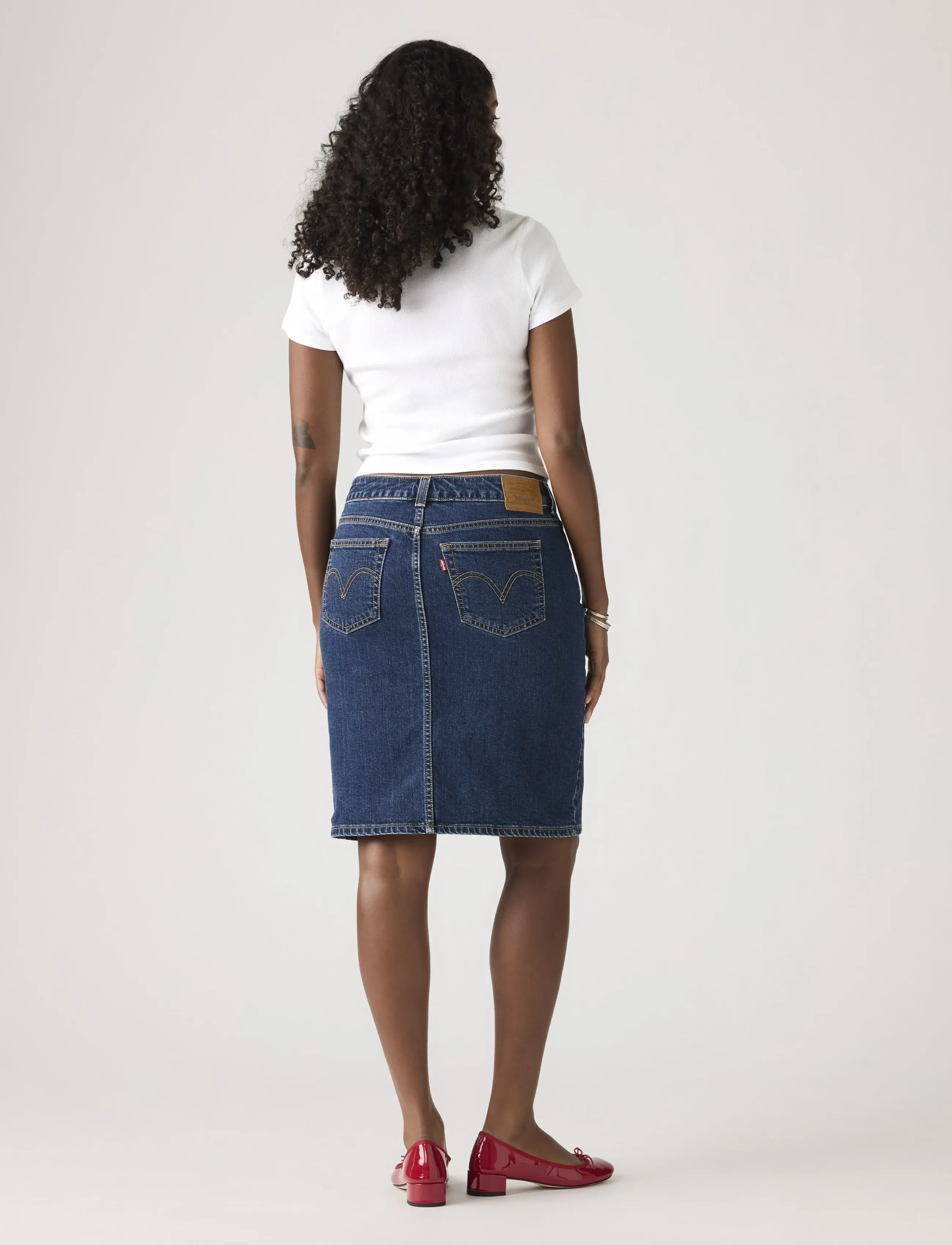 Levi's® - LOW MIDI SKIRT LONGER DAYS NO - jeansröcke - med indigo - worn in - 4