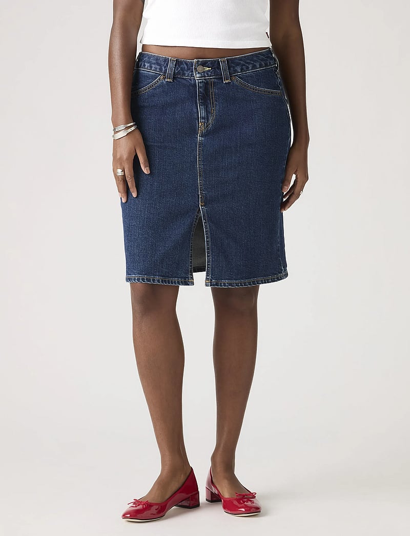 Levi's® - LOW MIDI SKIRT LONGER DAYS NO - denimnederdele - med indigo - worn in - 5