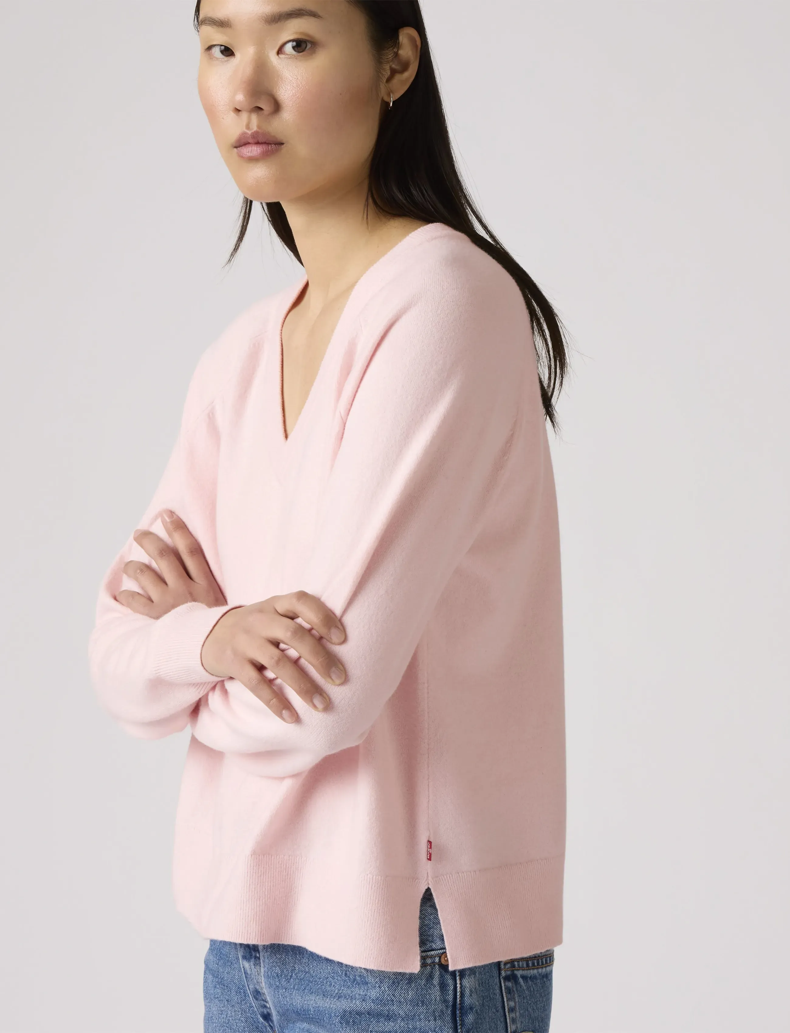 LEVIS ® Super Soft Vneck Pullover Potp stickade tröjor dam – bild 4