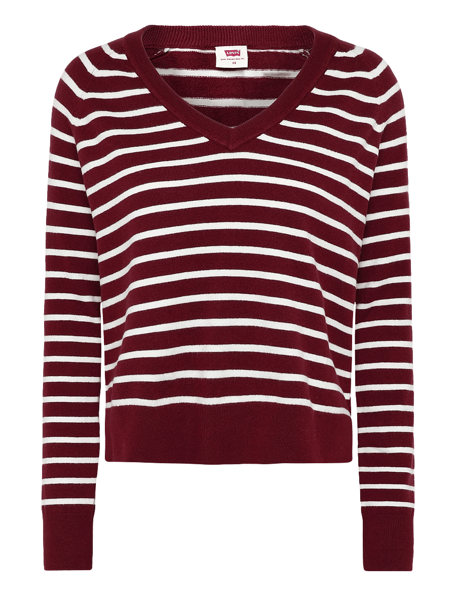 Levi's® - SUPER SOFT VNECK PULLOVER PARI - stickade tröjor - reds - 0