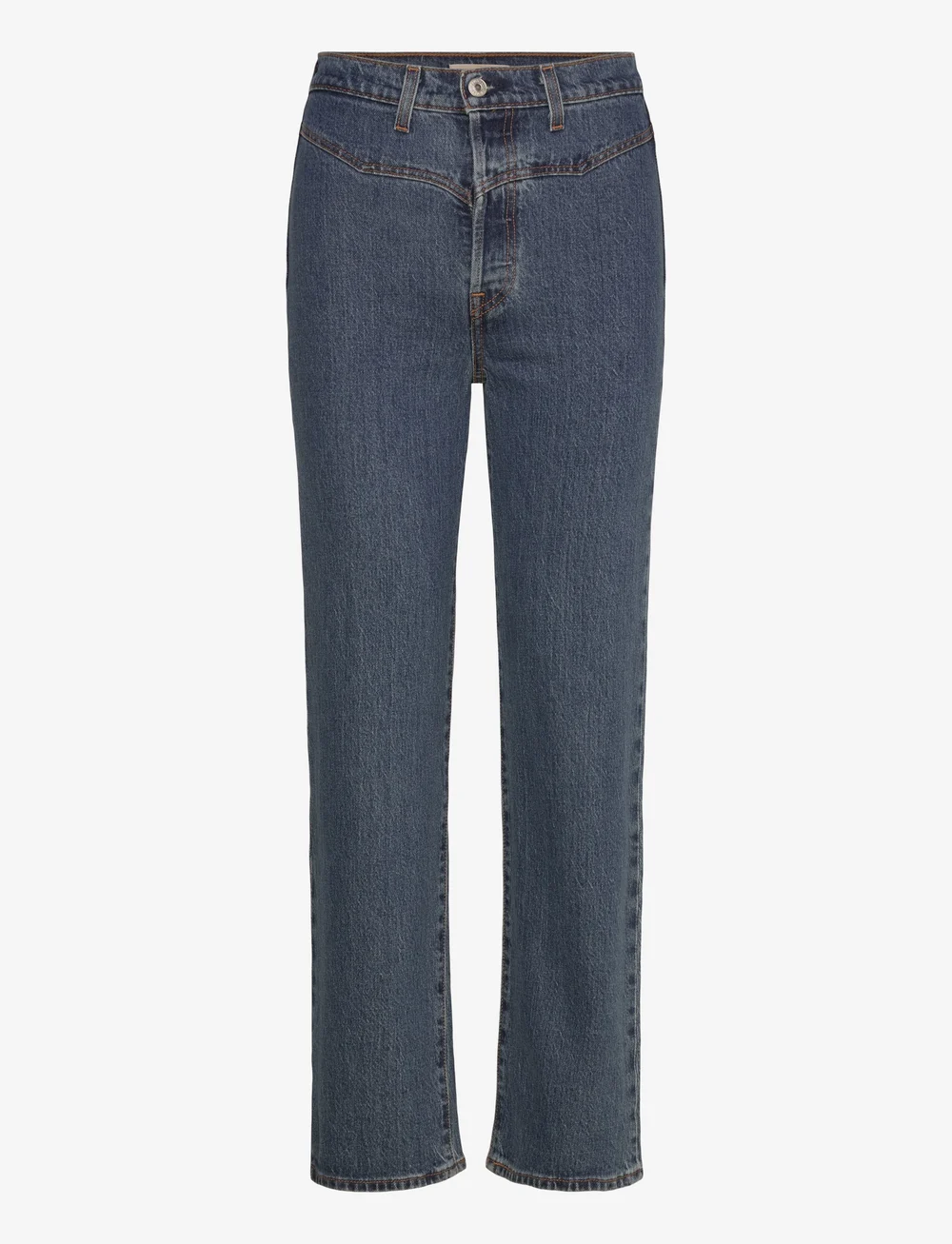 Levi's® - RIBCAGE WESTERN YOKE VALLEY VI - jeans droites - dark indigo - flat finish - 1