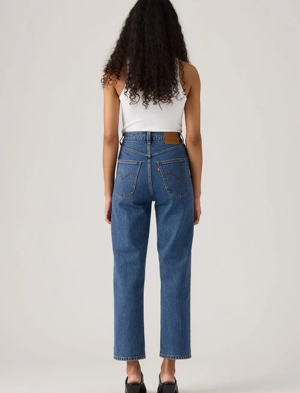 Levi's® - RIBCAGE WESTERN YOKE VALLEY VI - jeans droites - dark indigo - flat finish - 4