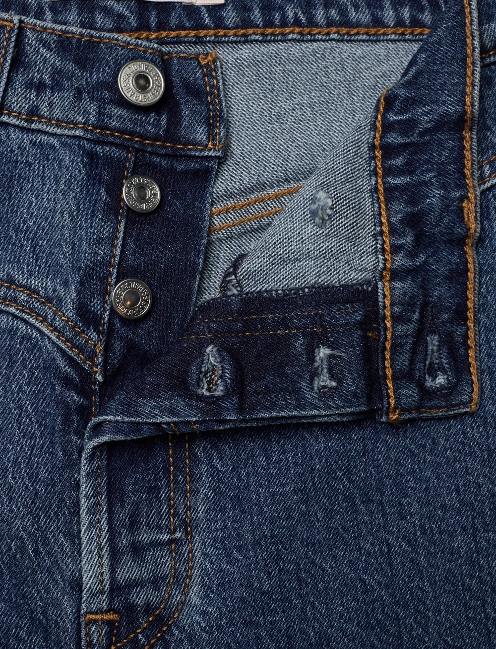 Levi's® - RIBCAGE WESTERN YOKE VALLEY VI - jeans droites - dark indigo - flat finish - 5