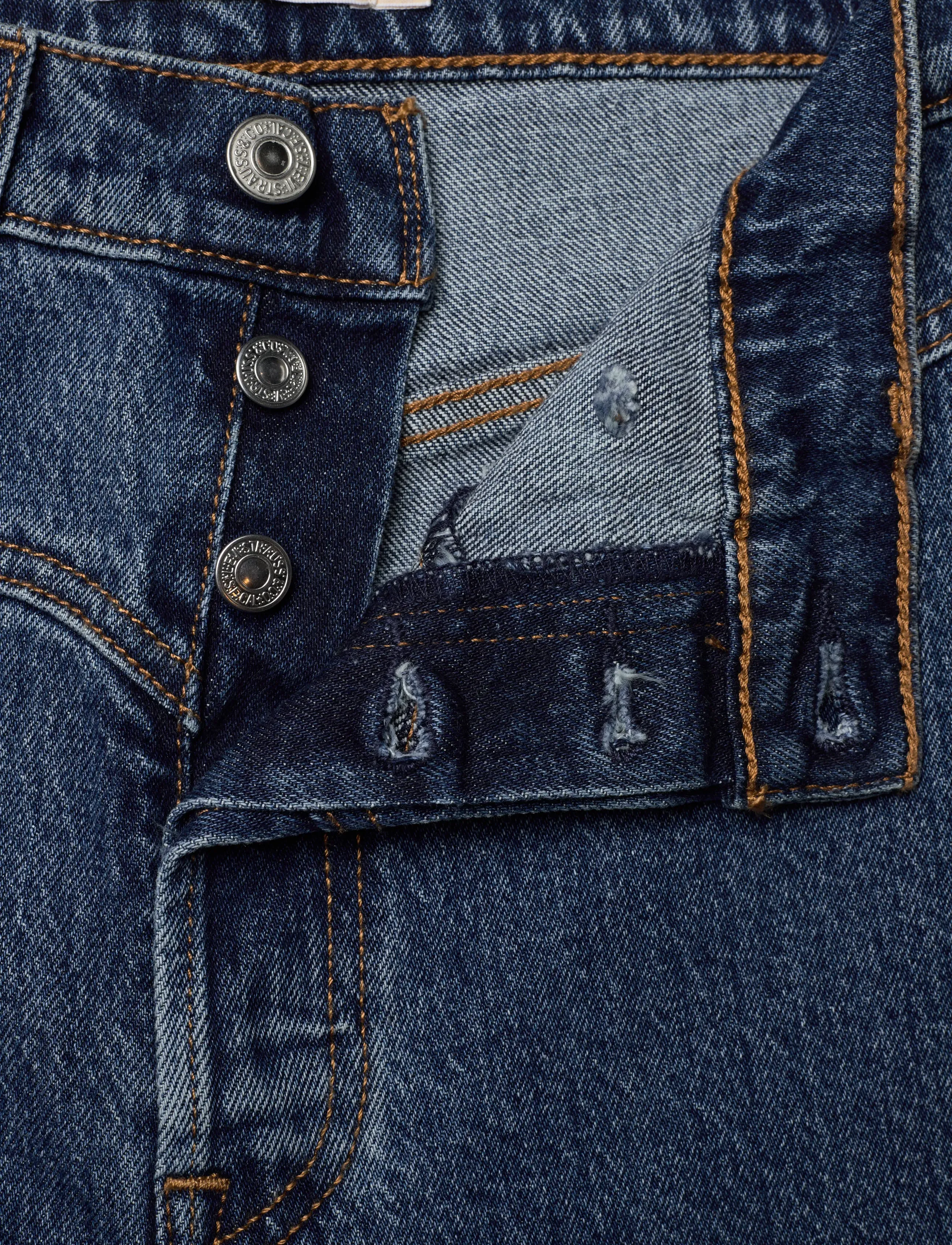 Levi's® - RIBCAGE WESTERN YOKE VALLEY VI - tiesaus kirpimo džinsai - dark indigo - flat finish - 5
