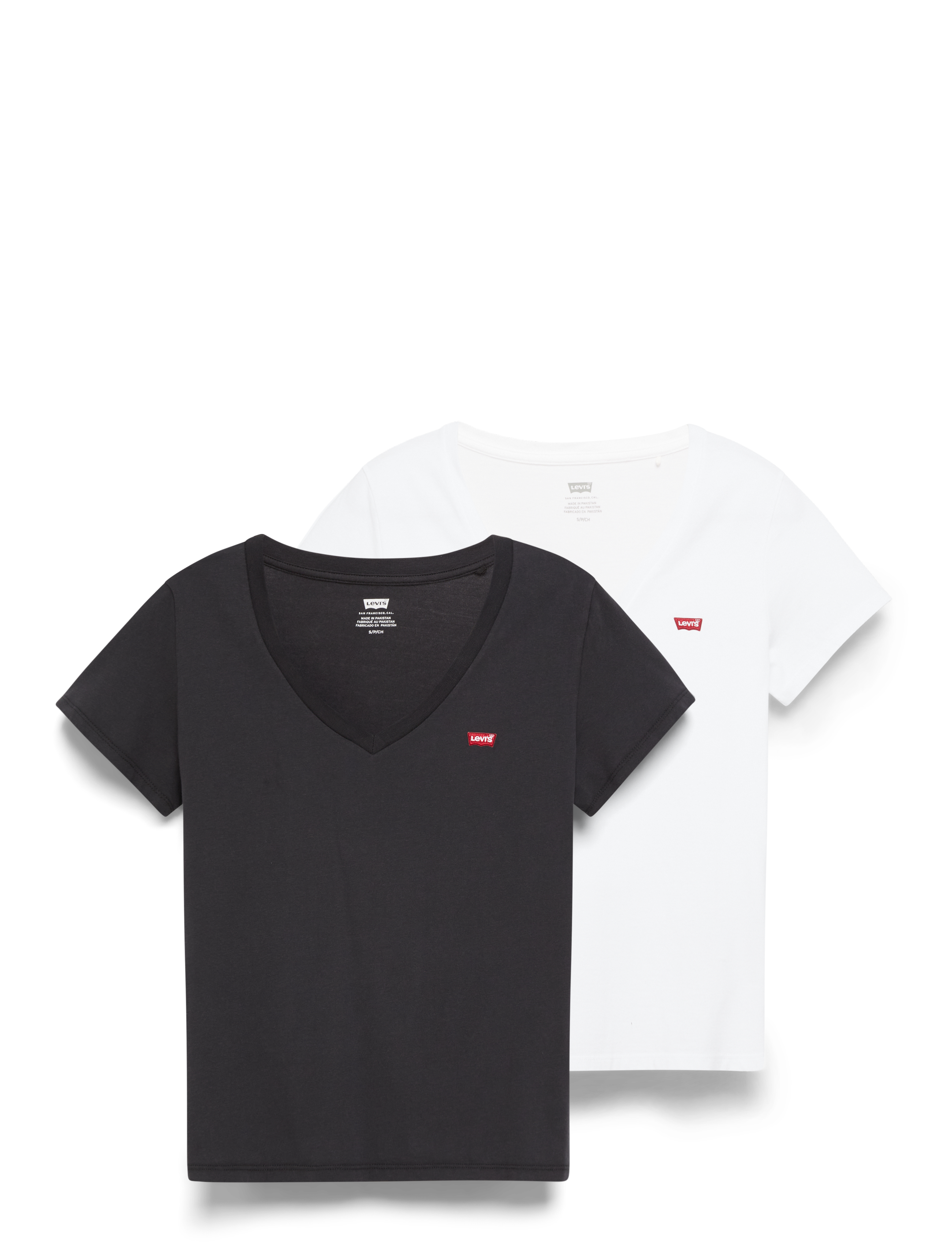 Levi's® 2PACK PERFECT VNECK TEES 2 PAC - Riided - MULTI-COLOR / multi