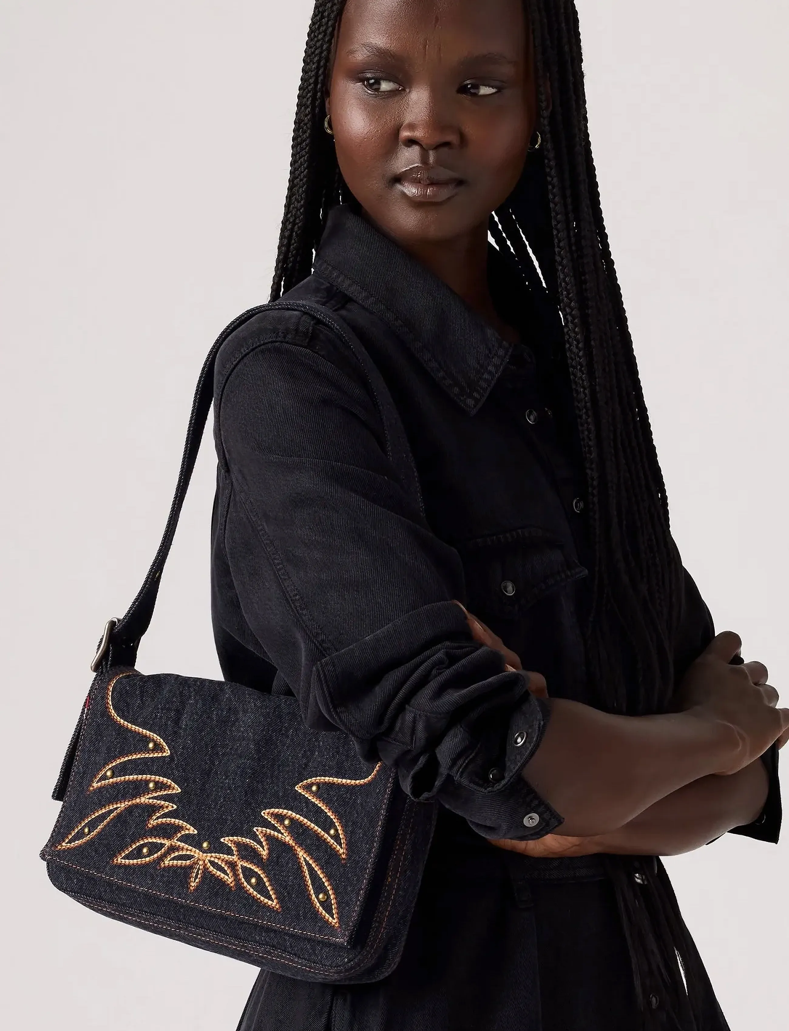 Levi's Brannan Shoulder Bag Black Dar, One Size, Bags, Schwarz - Top Handle Frauen
