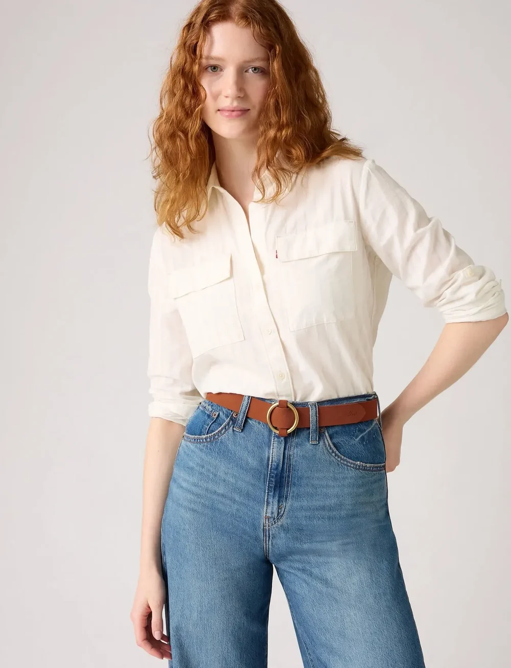 Levi's® - O RING BELT LEATHER BROWN - casual bælter - neutrals - 0