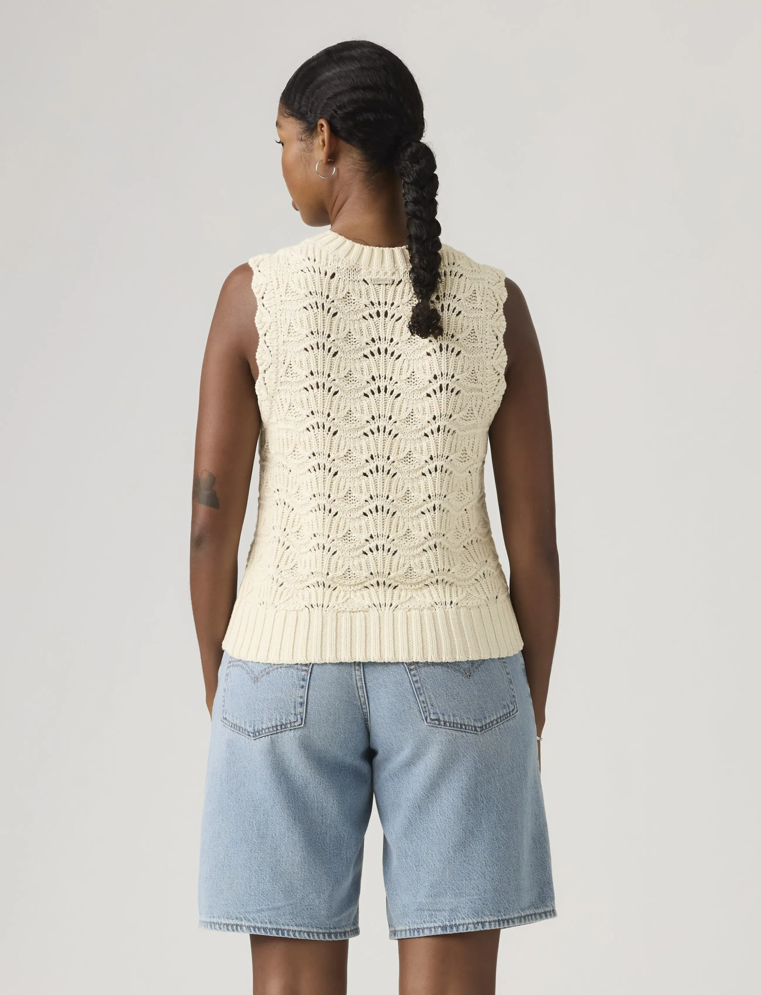 Levi's® - HOPE CROCHET TANK EGRET COTTON - strikveste - whites - 3