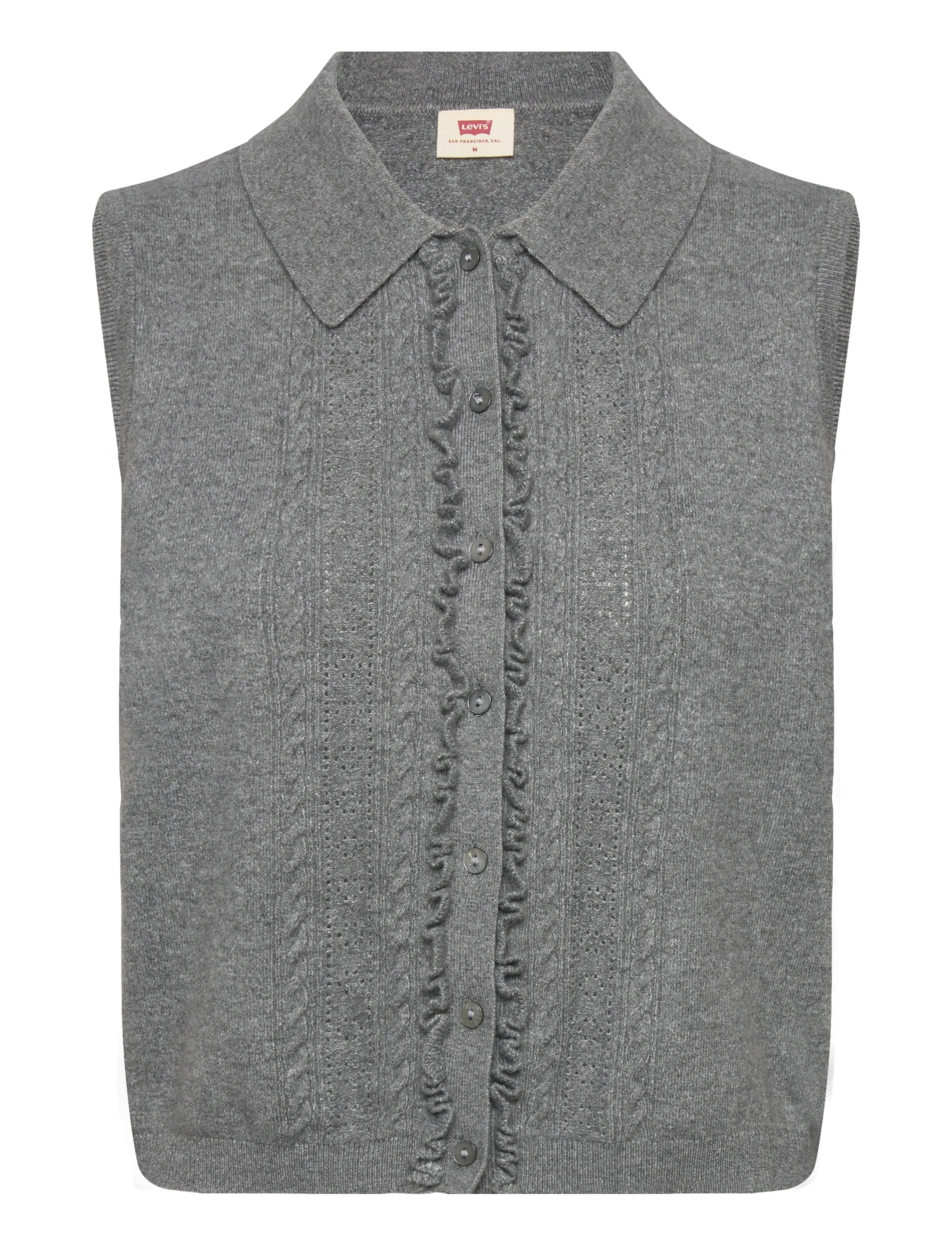 SUPER SOFT MINI RUFFLE VEST DA - NEUTRALS