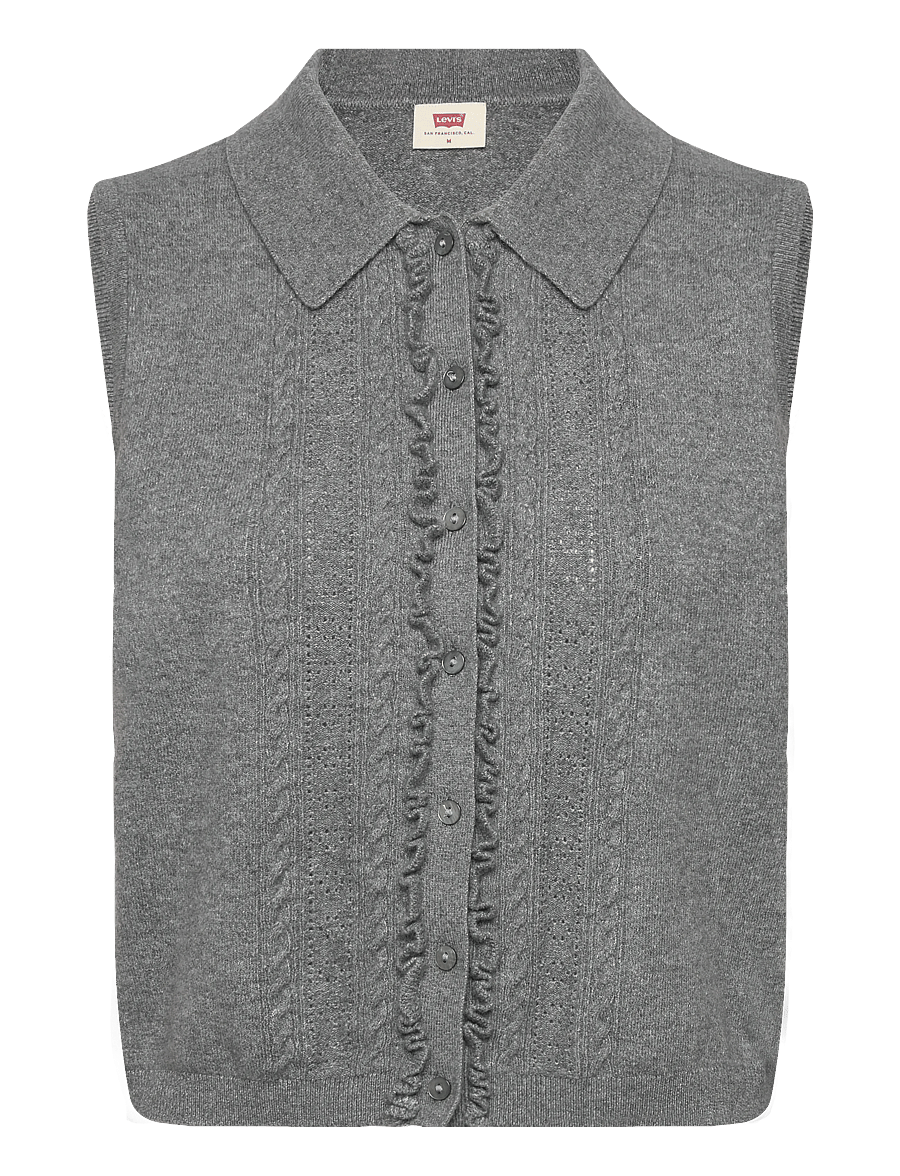 Levi's® - SUPER SOFT MINI RUFFLE VEST DA - gestrickte westen - neutrals - 1