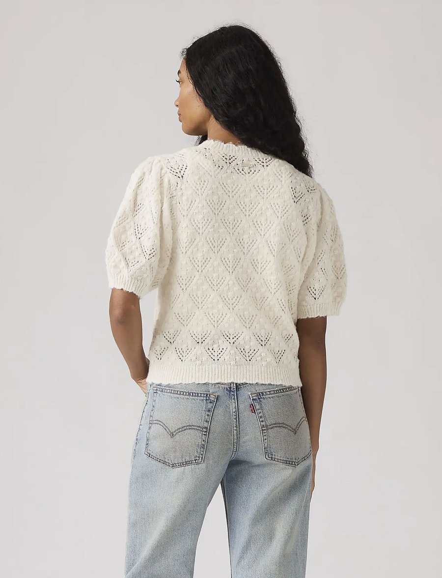 Levi's® - PAULINE POINTELLE SS CARDI TOF - swetry rozpinane - neutrals - 3