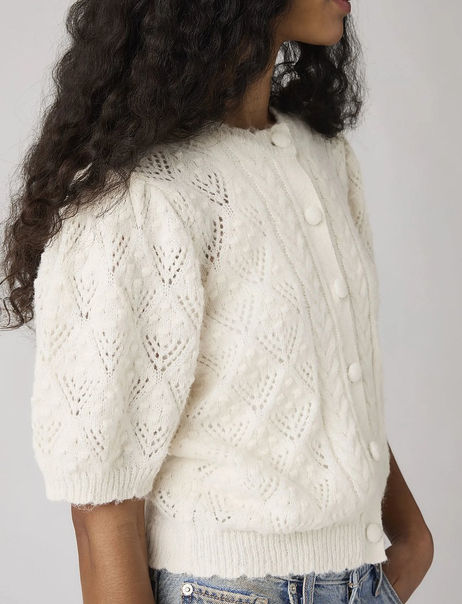Levi's® - PAULINE POINTELLE SS CARDI TOF - swetry rozpinane - neutrals - 4