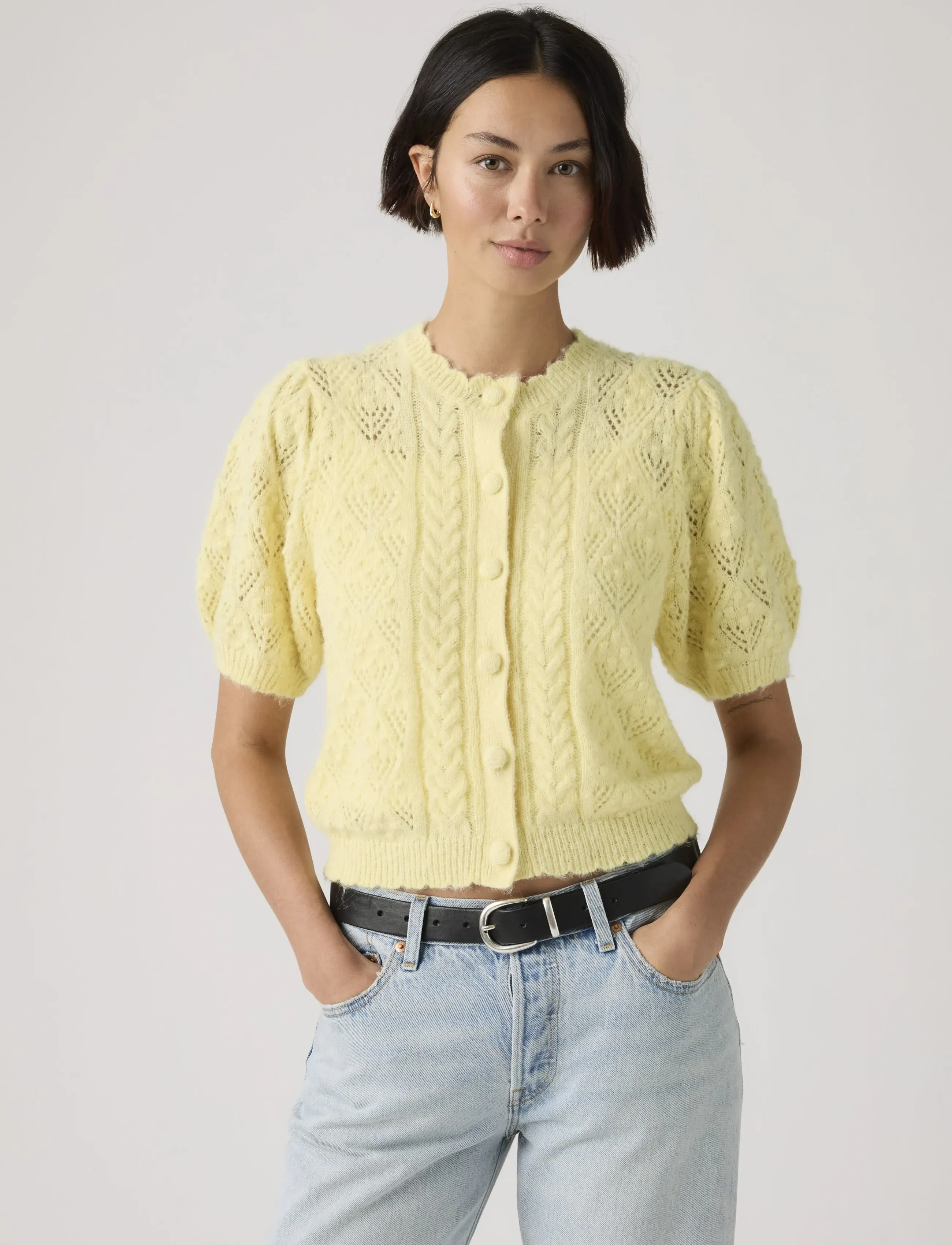 LEVIS ® Pauline Pointelle Ss Cardi Fre