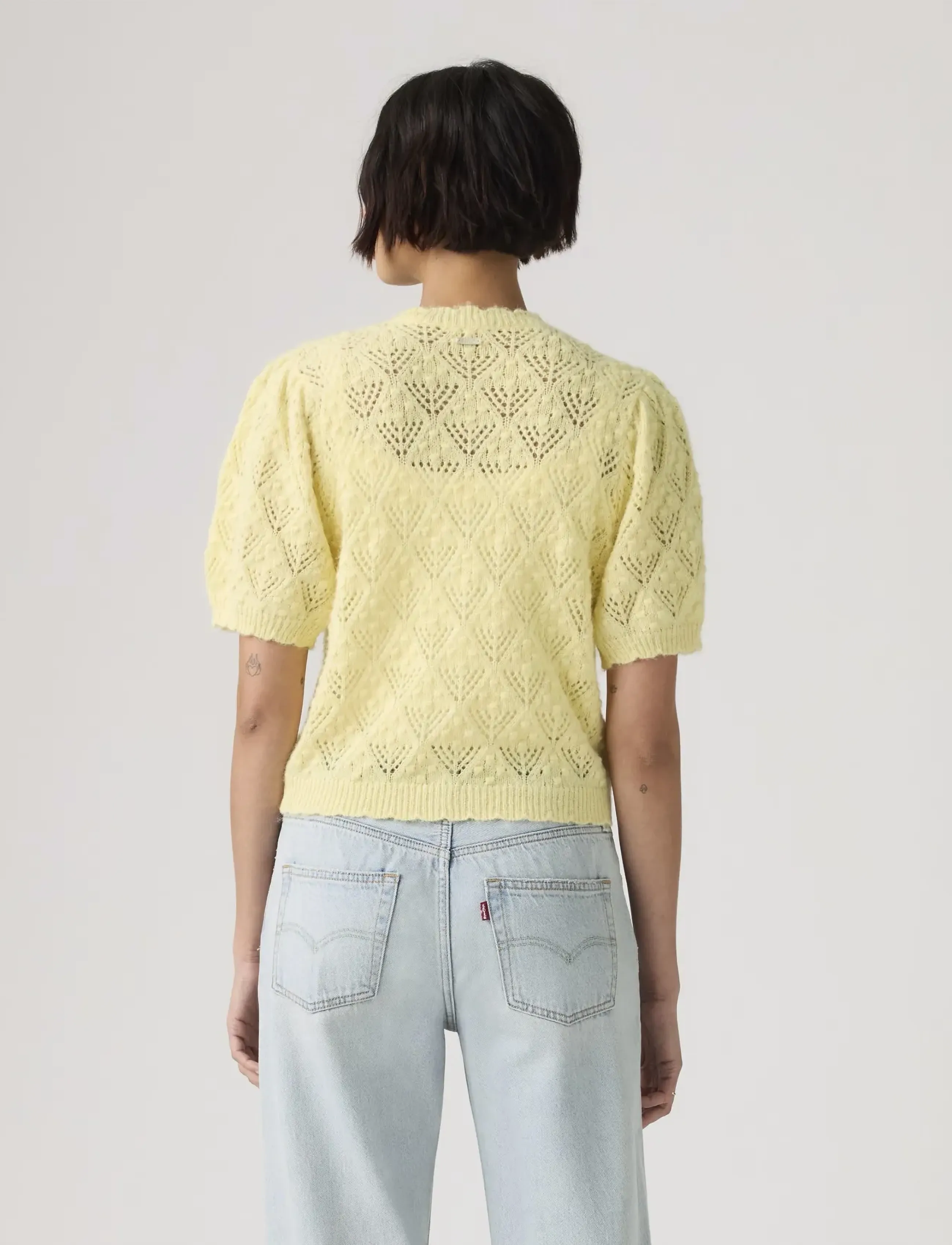 Levi's® - PAULINE POINTELLE SS CARDI FRE - cardigans - yellows - 4