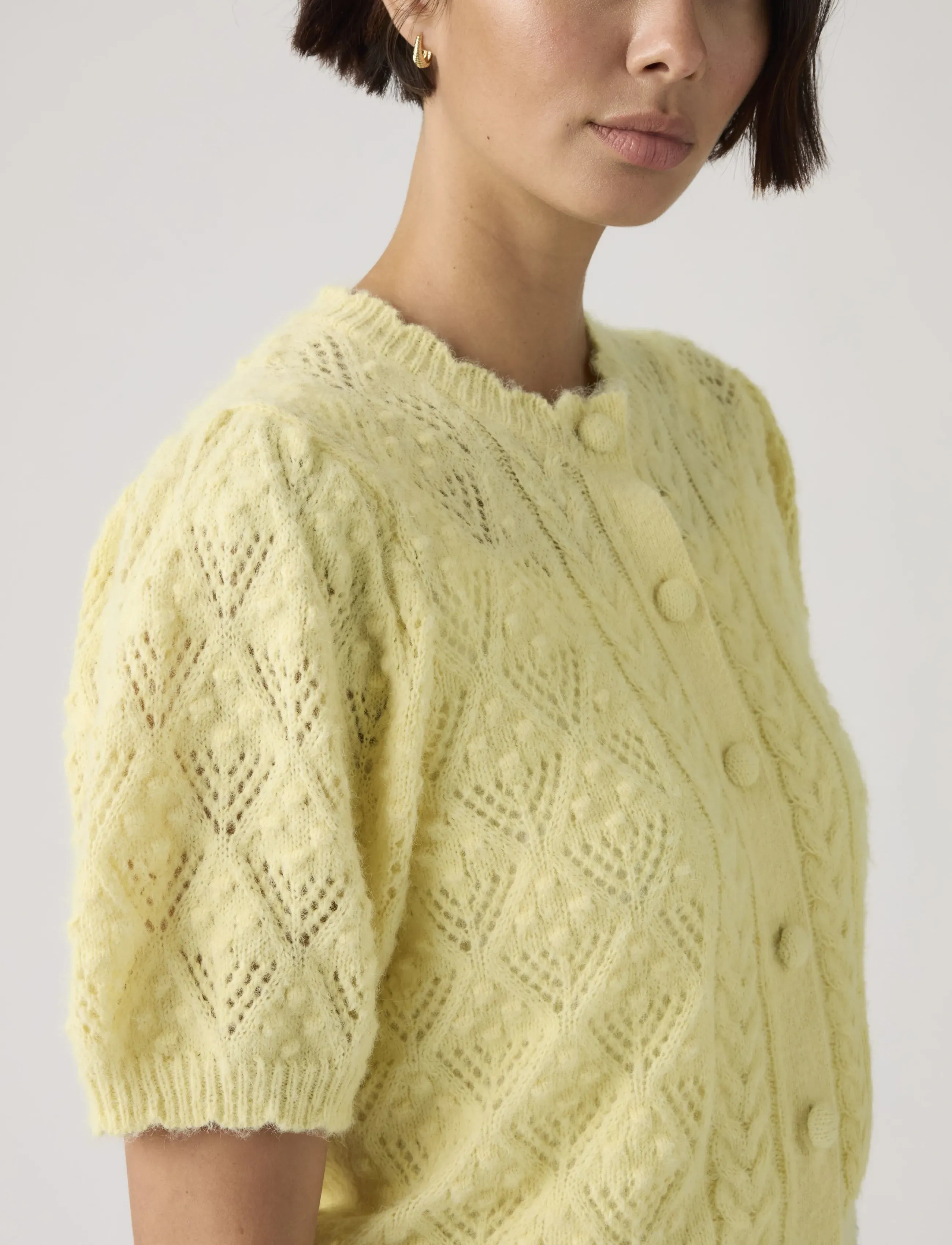 Levi's® - PAULINE POINTELLE SS CARDI FRE - cardigans - yellows - 5