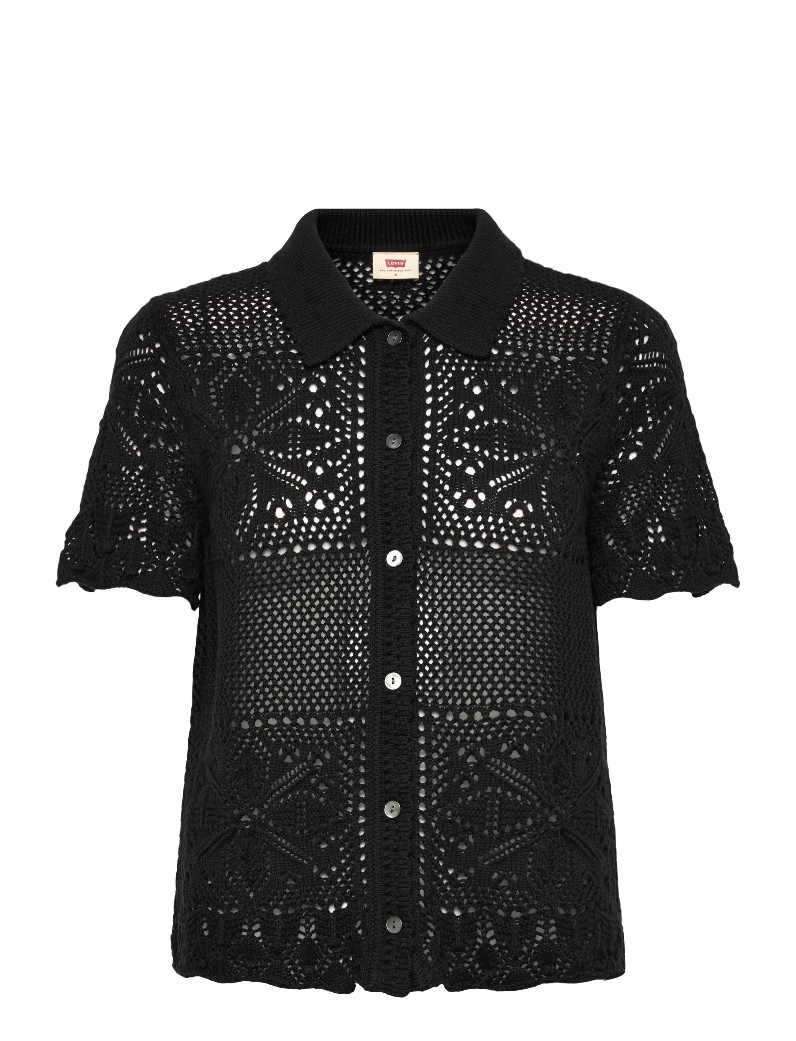 Levi's® SUSANNA FLORAL CROCHET SHIRT A - Kampagne - BLACKS / black