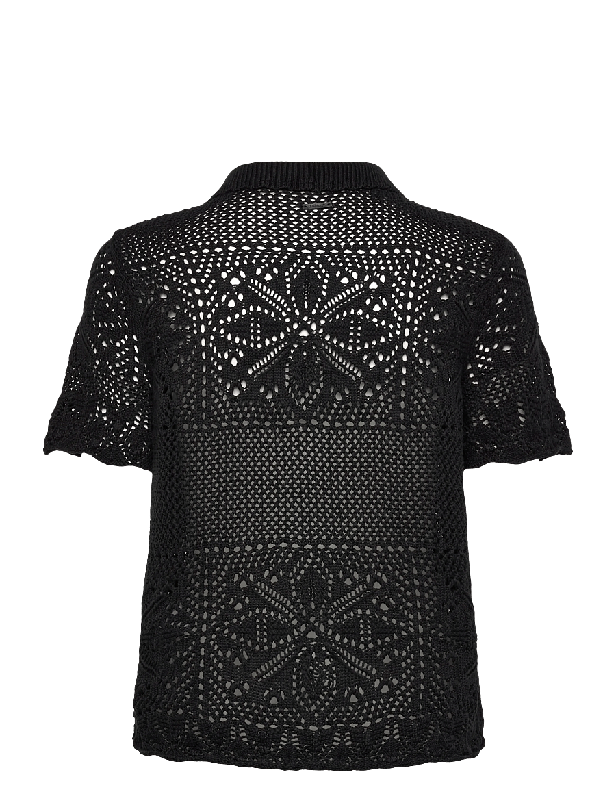 Levi's® - SUSANNA FLORAL CROCHET SHIRT A - kurzärmlige hemden - blacks - 2