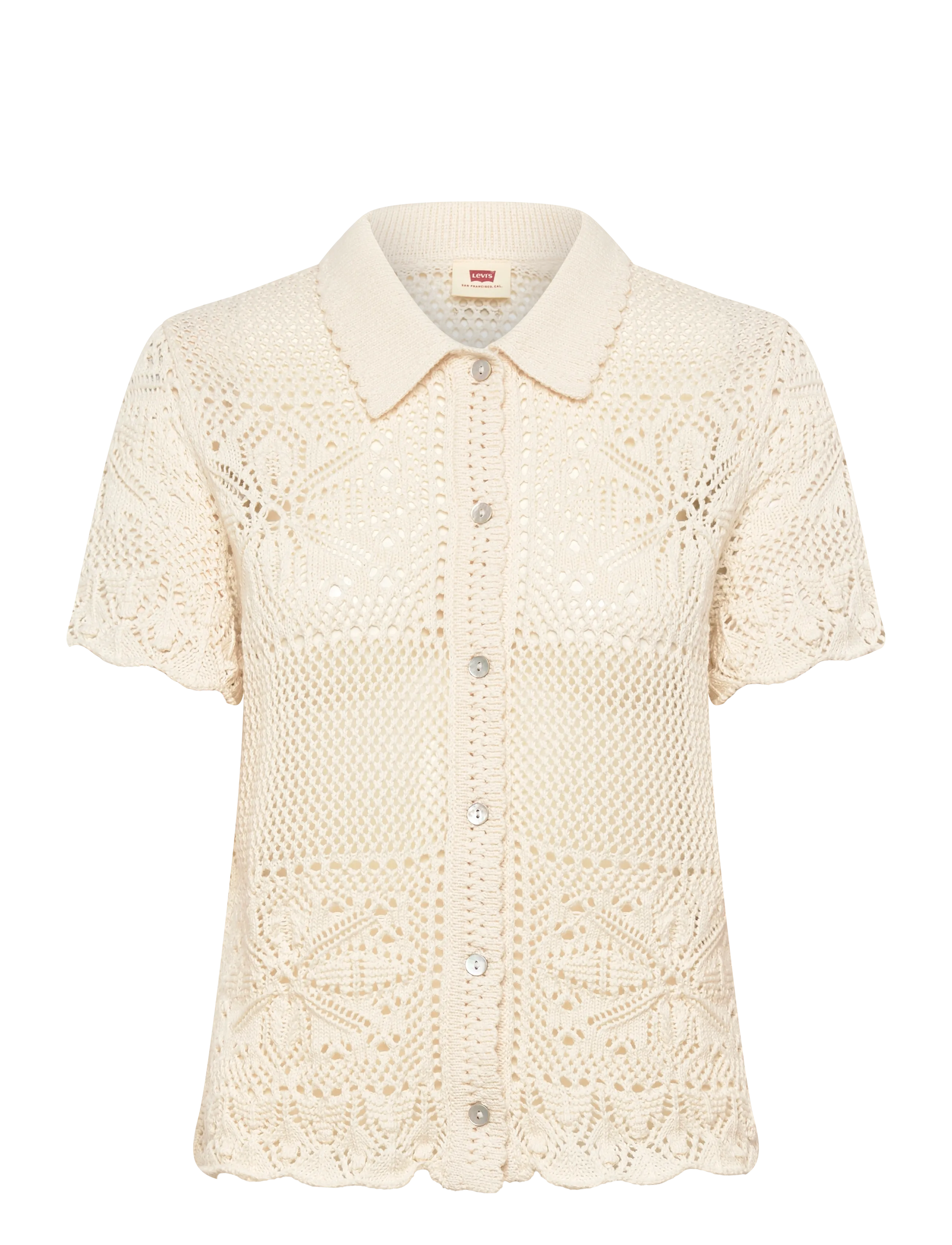 Levi's® SUSANNA FLORAL CROCHET SHIRT E - Tøj - WHITES / cream