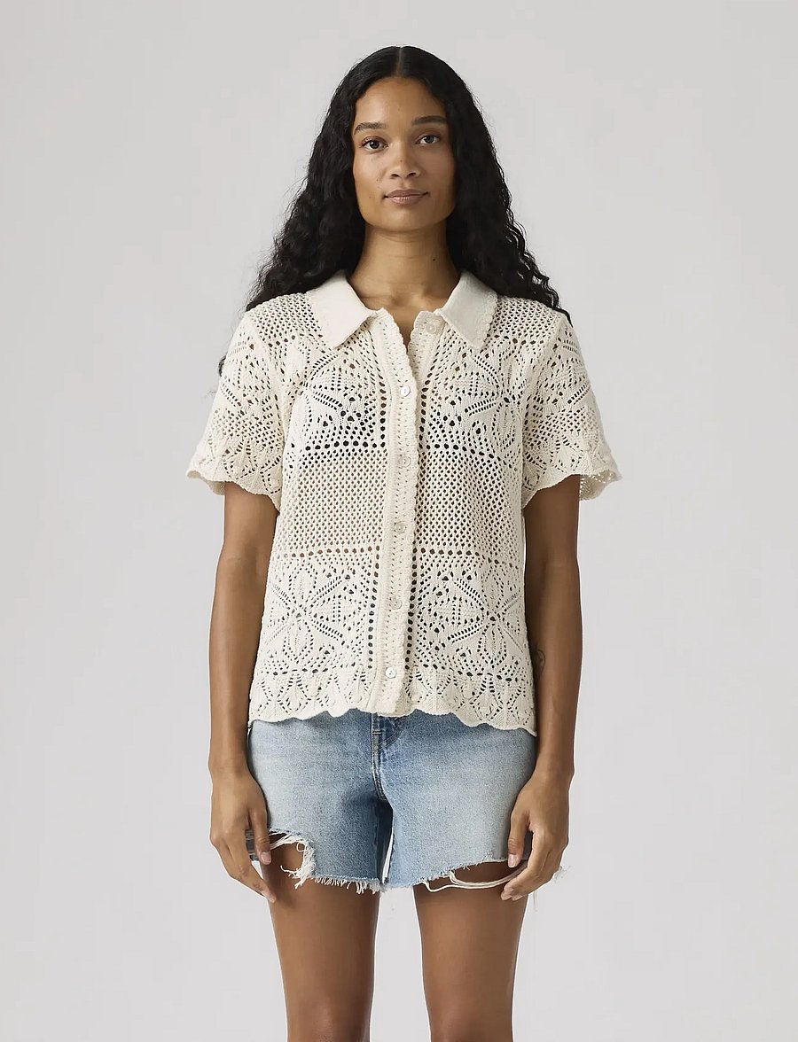 Levi's® - SUSANNA FLORAL CROCHET SHIRT E - whites - 5