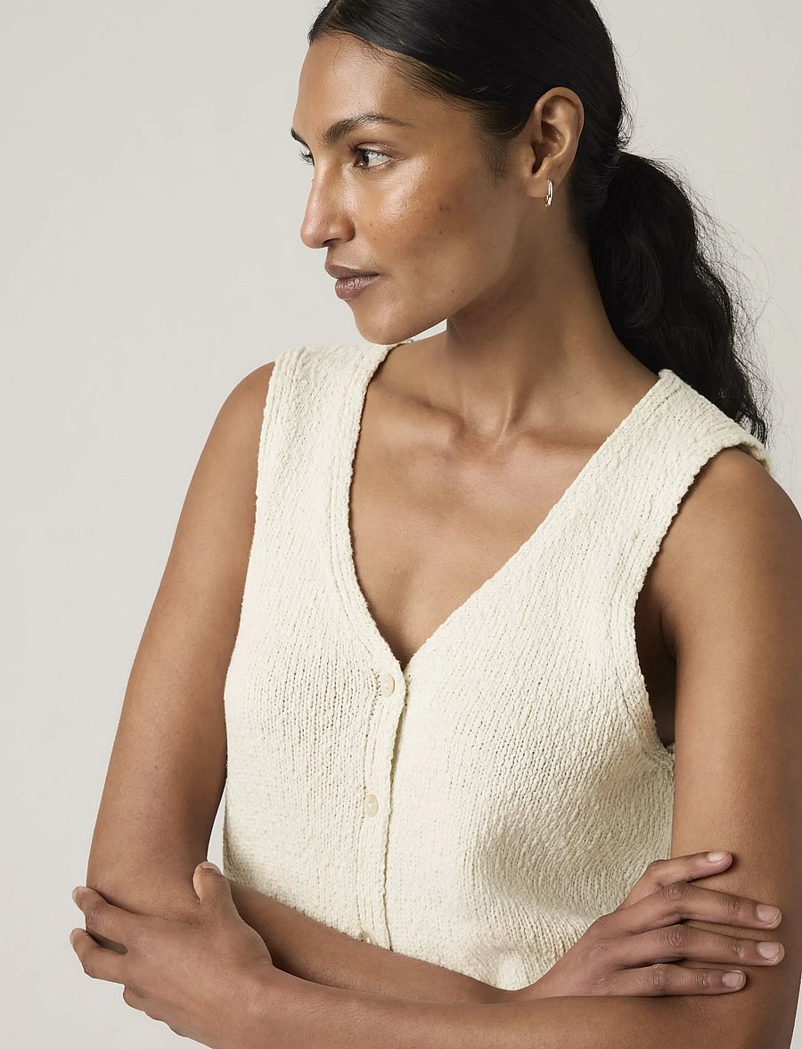 Levi's® - HELEN MINI BOUCLE VEST TOFU CO - strikveste - neutrals - 4