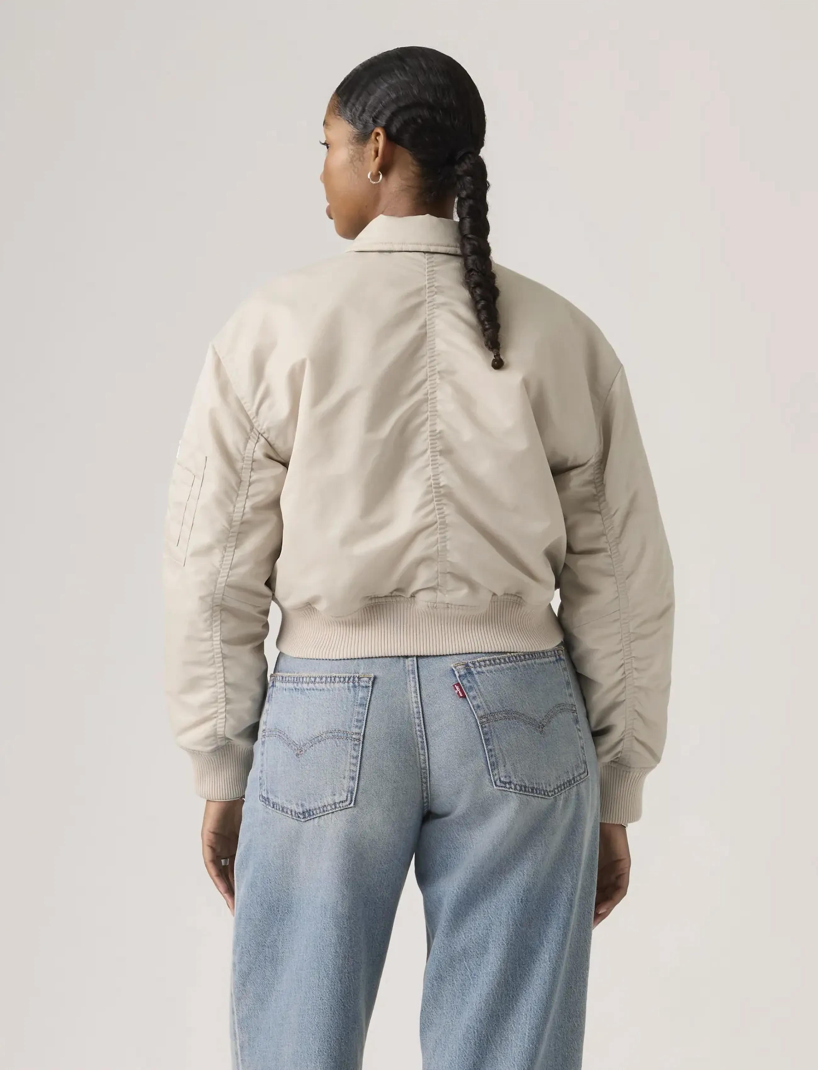 Bowie Crop Bomber Chateau Gray 3