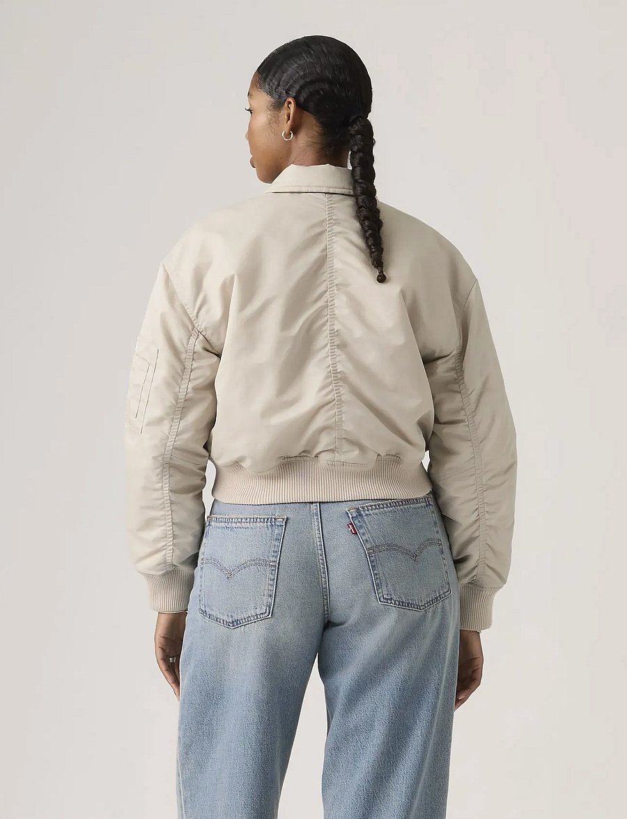 Levi's® - BOWIE CROP BOMBER CHATEAU GRAY - bomberjakker - greys - 4