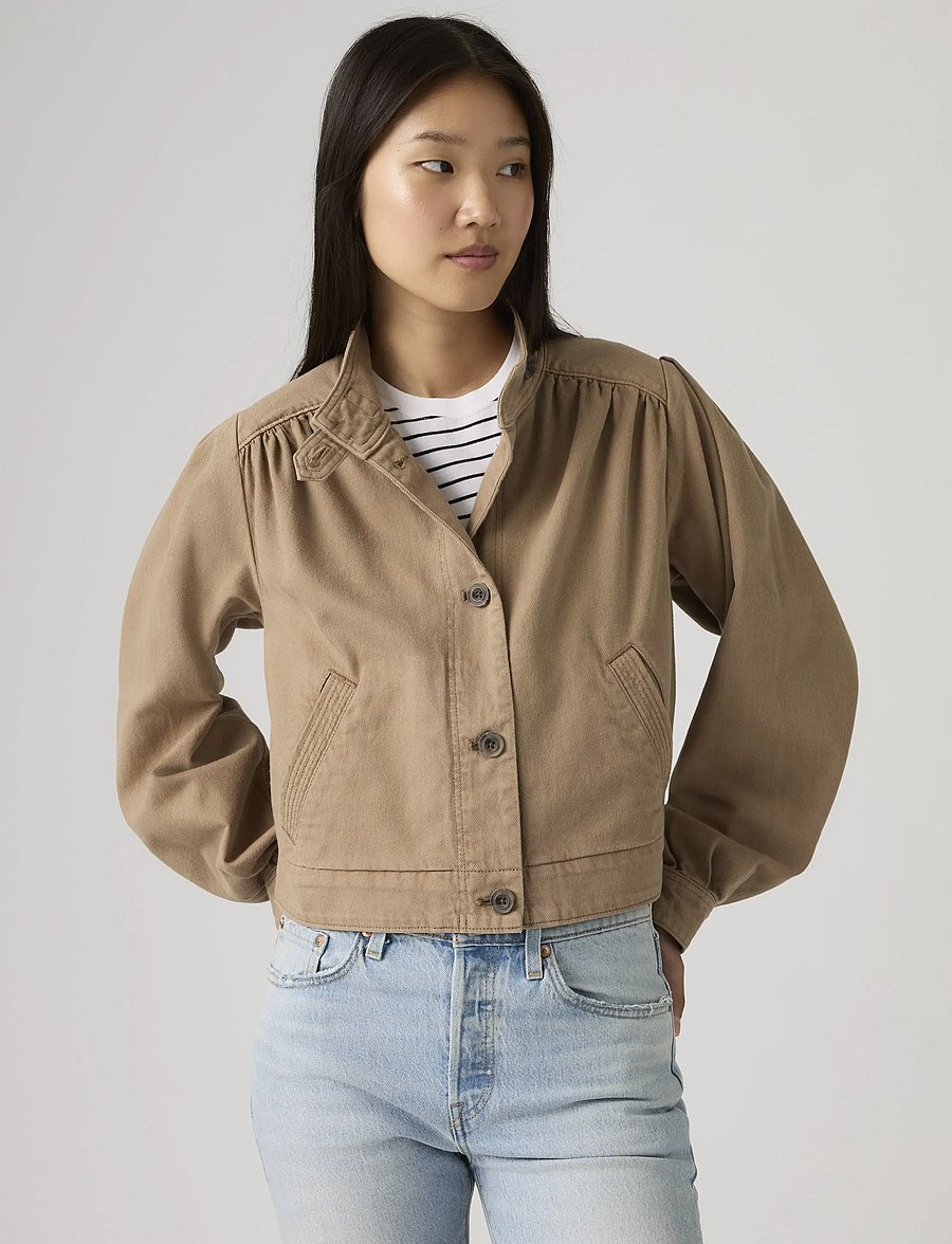 Levi's® - PARKER PRETTY SHORT COAT PINE - utility-jakid - browns - 0