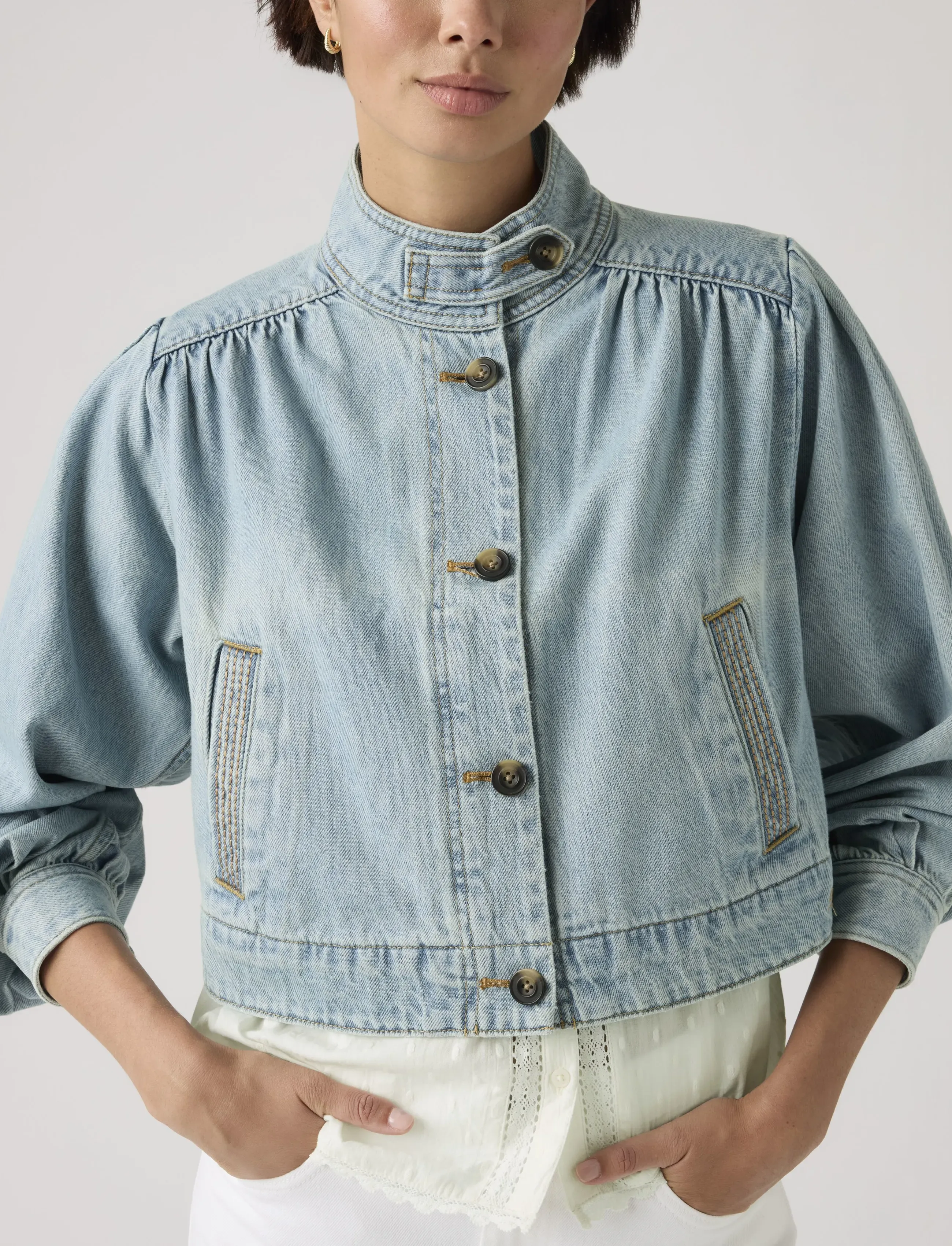 Levi's® - PARKER PRETTY SHORT COAT HELLO - frühlingsjacken - med indigo - worn in - 4