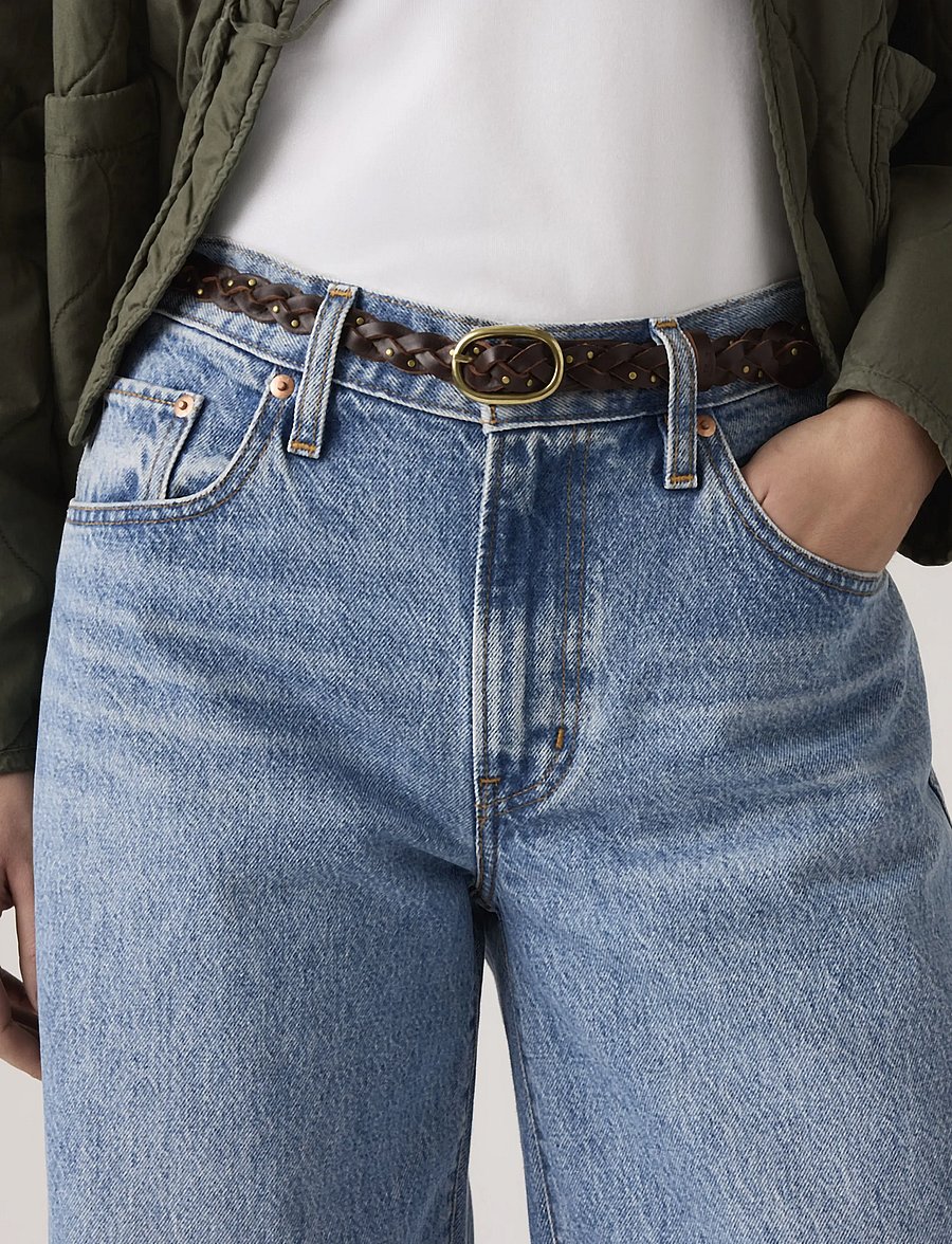 Levi's® - TAYLOR BRAID BELT CHOCOLATE MA - leather belts - browns - 0