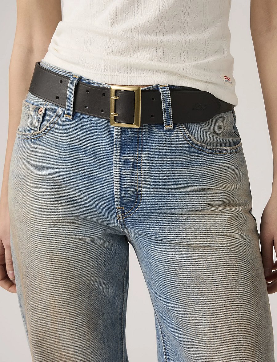 Levi's® - FRANKIE BELT CAVIAR - ledergürtel - blacks - 0