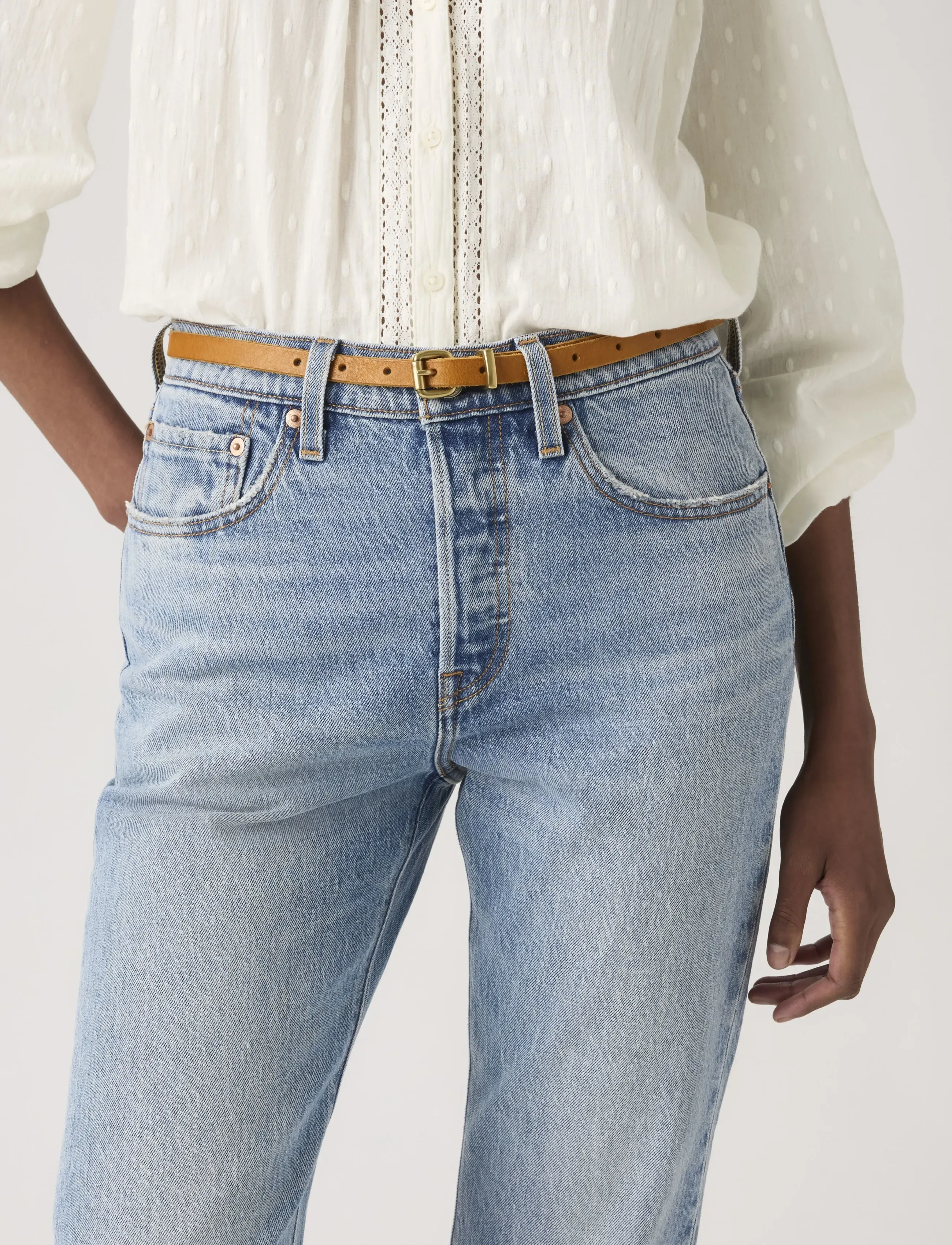 Levi's Dillon Narrow Belt Tan, 85, Belts, Orange - Casual Belt, Frauen