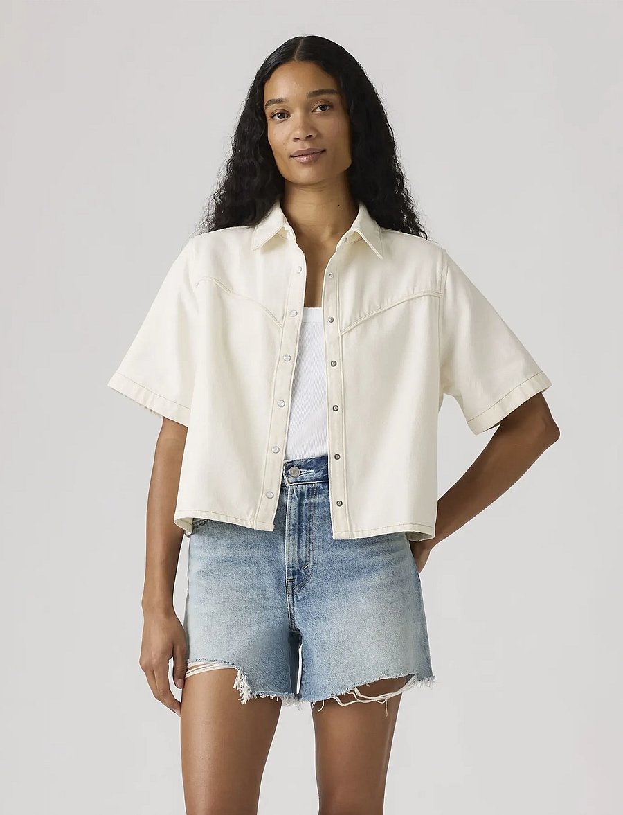 Levi's® - LOGAN SS DENIM SHIRT TRUTH SLI - jeanshemden - whites - 5