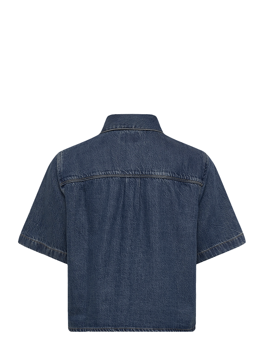 Levi's® - LOGAN SS DENIM SHIRT TENCEL TI - jeansblouses - dark indigo - worn in - 2