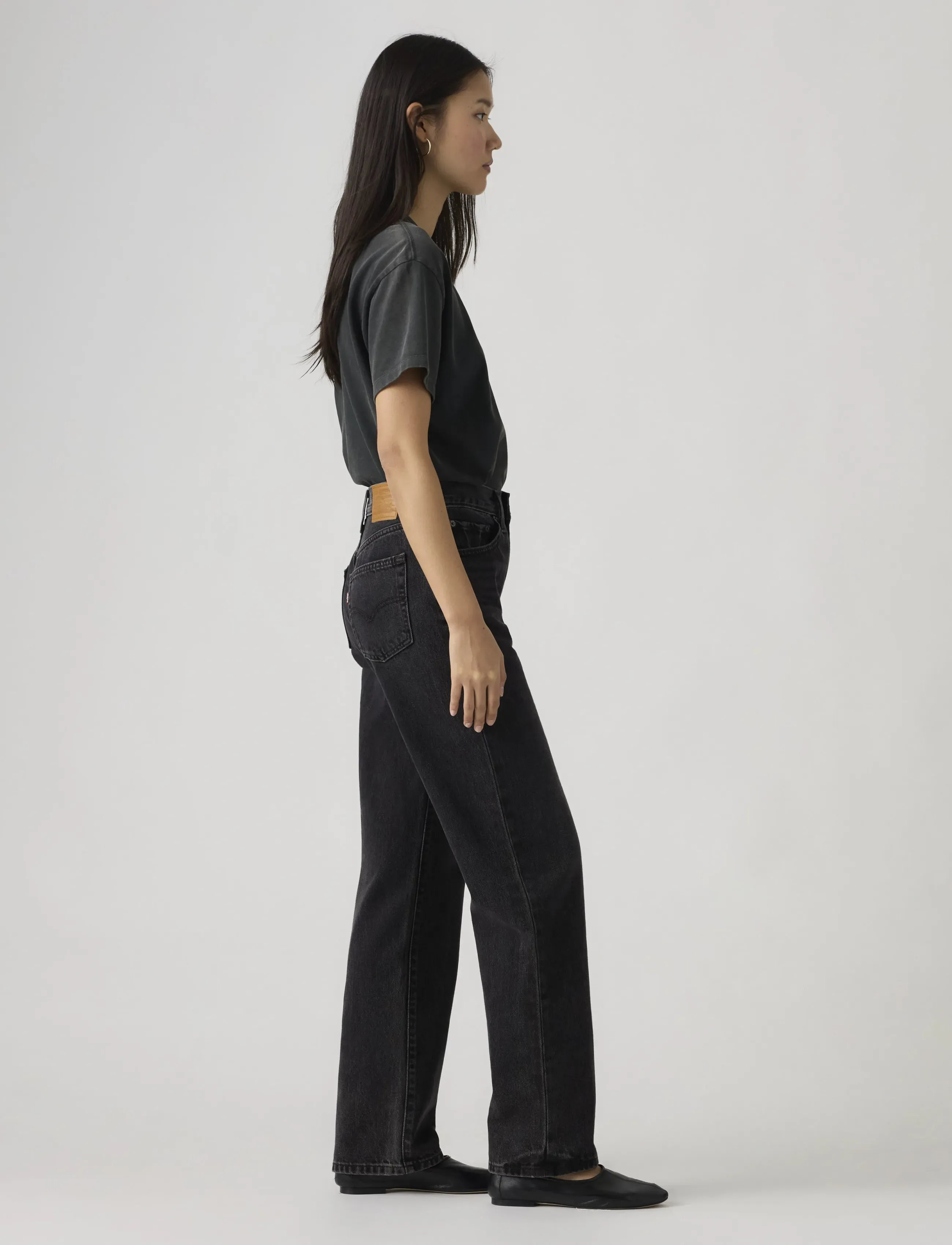 Levi's® - EASY DAD REBEL EDGE - hosen mit weitem bein - blacks - 5