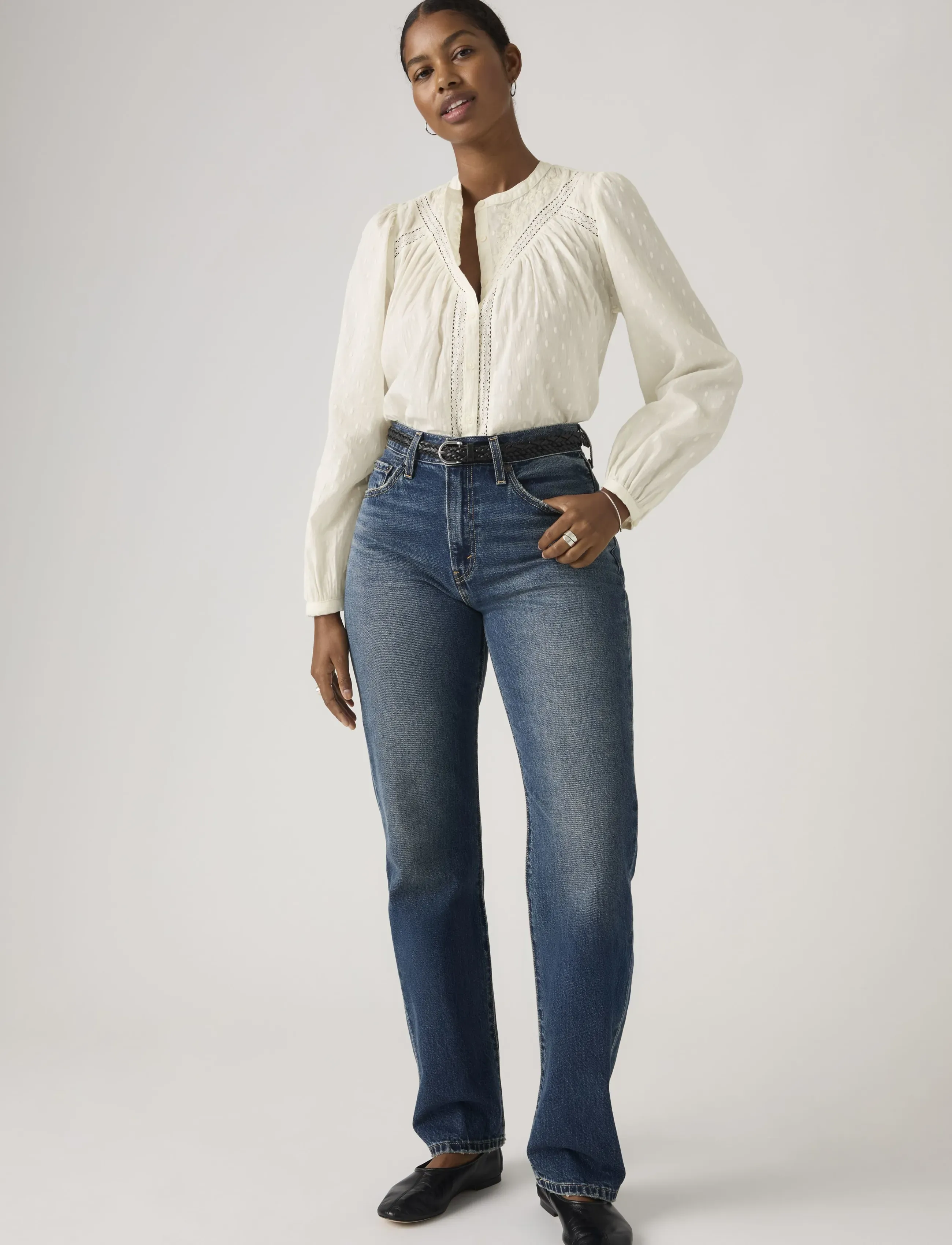 Levi's® EASY DAD FREE LUNCH LB - Denim clothing - DARK INDIGO - WORN IN / navy